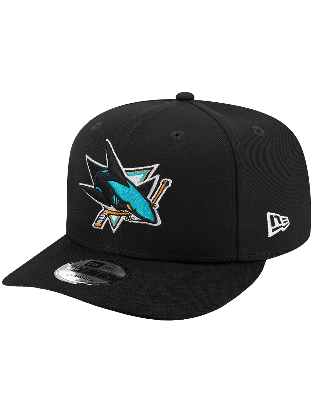 New Era Caps San Jose Sharks New Era NHL Team 9FIFTY Pre-Curved Snapback Hat - Black