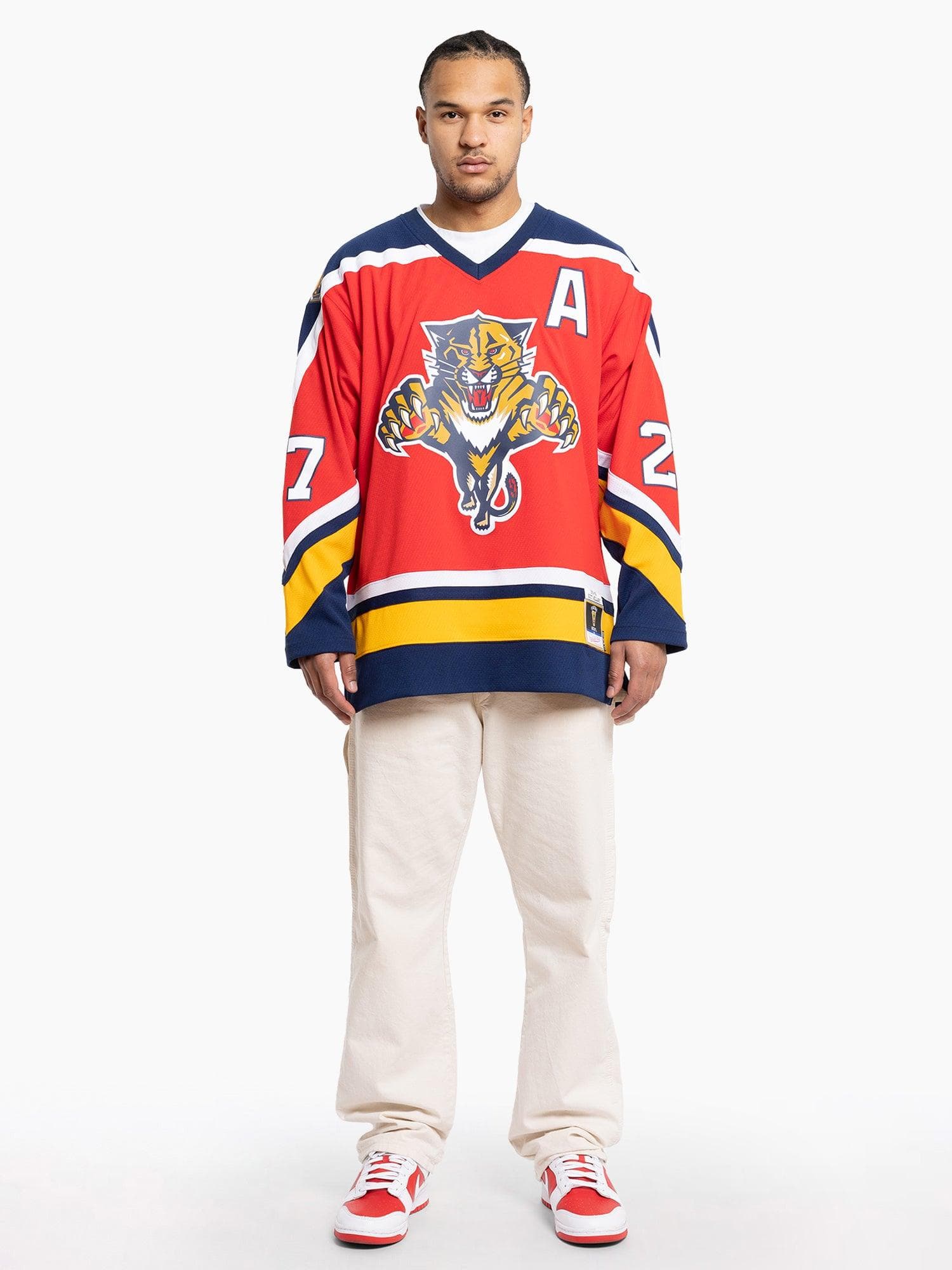 Mitchell And Ness Jerseys Scott Mellanby Florida Panthers Mitchell & Ness NHL 95-96 Blue Line Jersey - Red