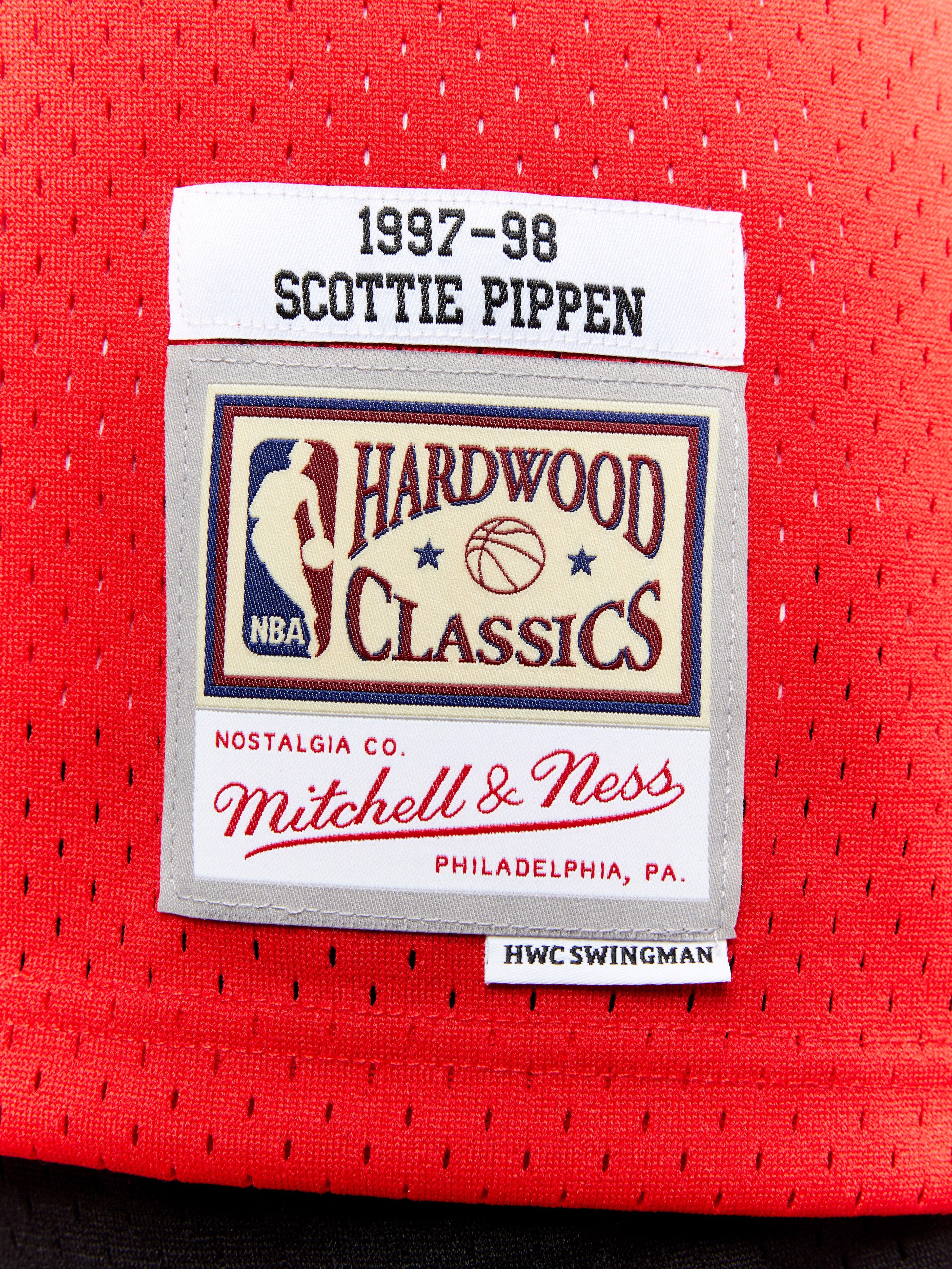 Mitchell And Ness Jerseys Scottie Pippen Chicago Bulls Mitchell & Ness NBA 97-98 Road HWC Swingman Jersey - Red