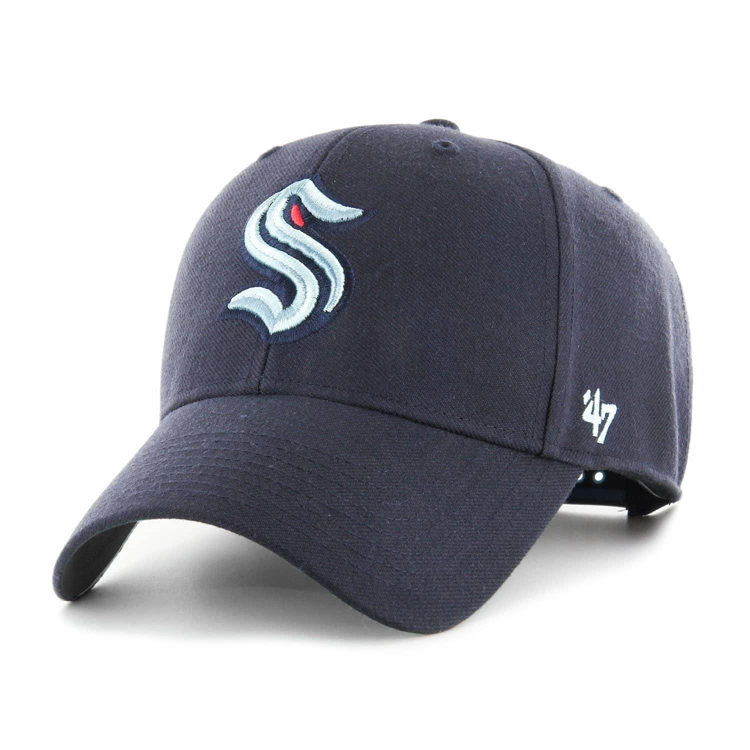 47 Brand Caps Seattle Kraken '47 NHL Team MVP Snapback Hat - Navy