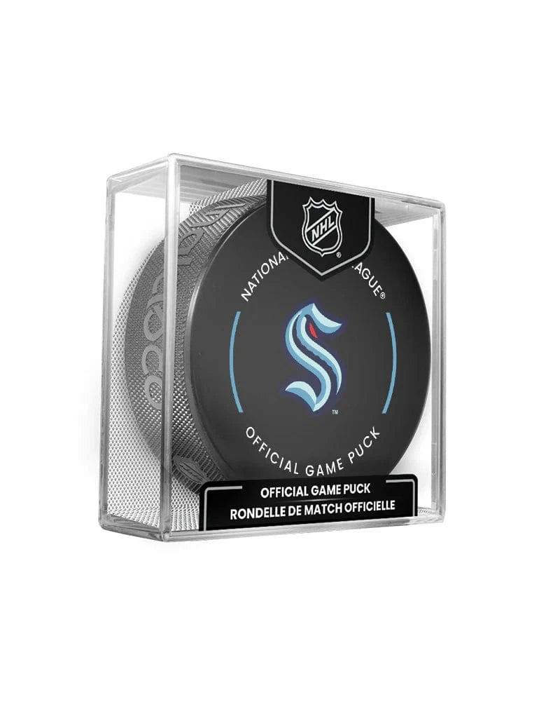 Inglasco Pucks Seattle Kraken Inglasco NHL 24-25 Official Game Puck In Cube