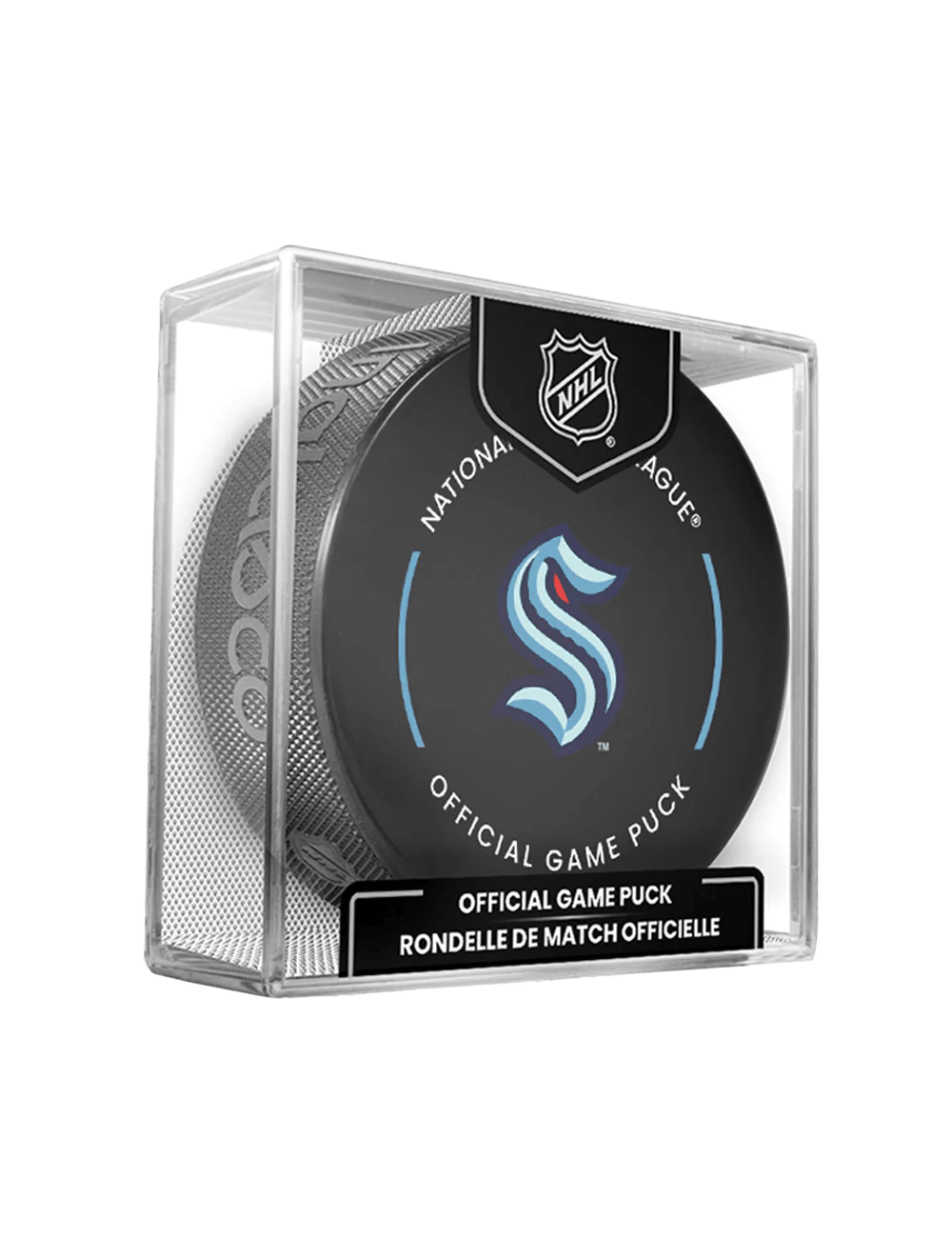 Inglasco Pucks Seattle Kraken Inglasco NHL 25-26 Official Game Hockey Puck In Cube