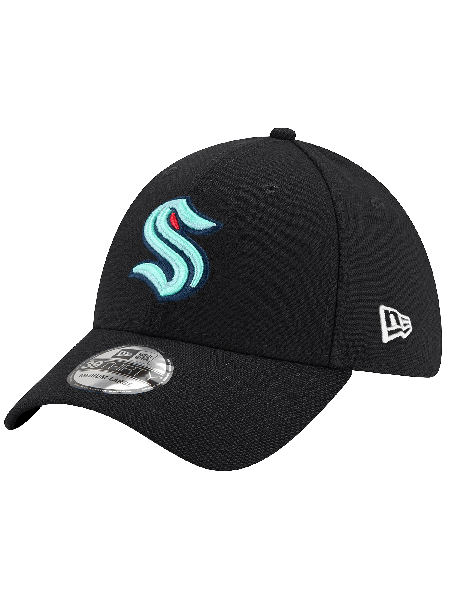 New Era Caps Seattle Kraken New Era NHL Team 39THIRTY Stretch-Fit Hat - Black
