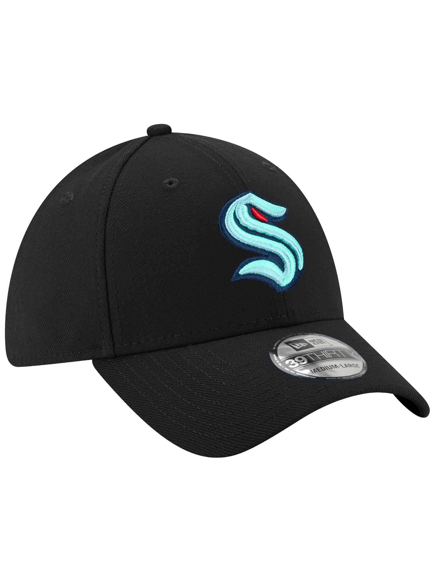 New Era Caps Seattle Kraken New Era NHL Team 39THIRTY Stretch-Fit Hat - Black
