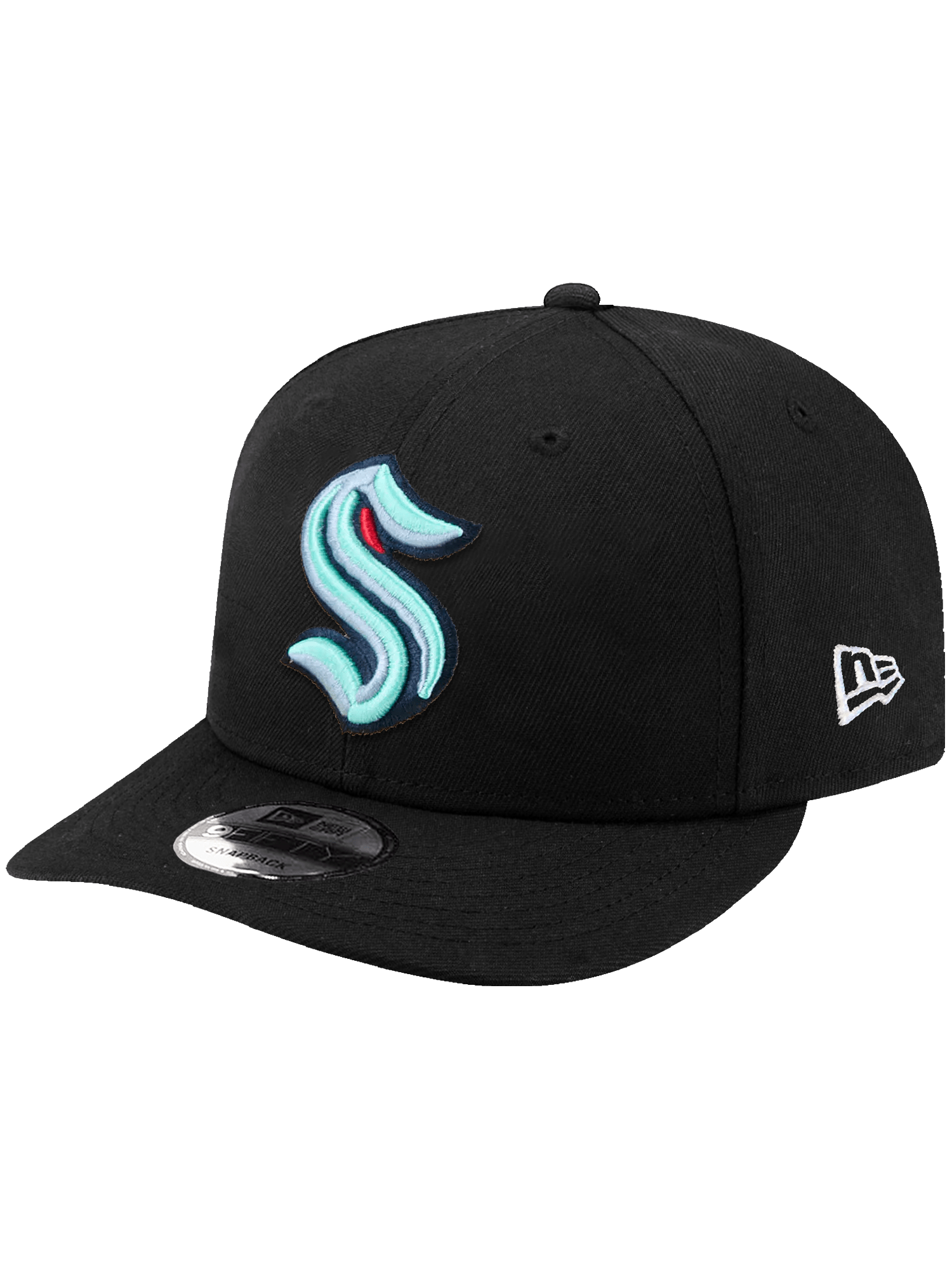 New Era Caps Seattle Kraken New Era NHL Team 9FIFTY Pre-Curved Snapback Hat - Black