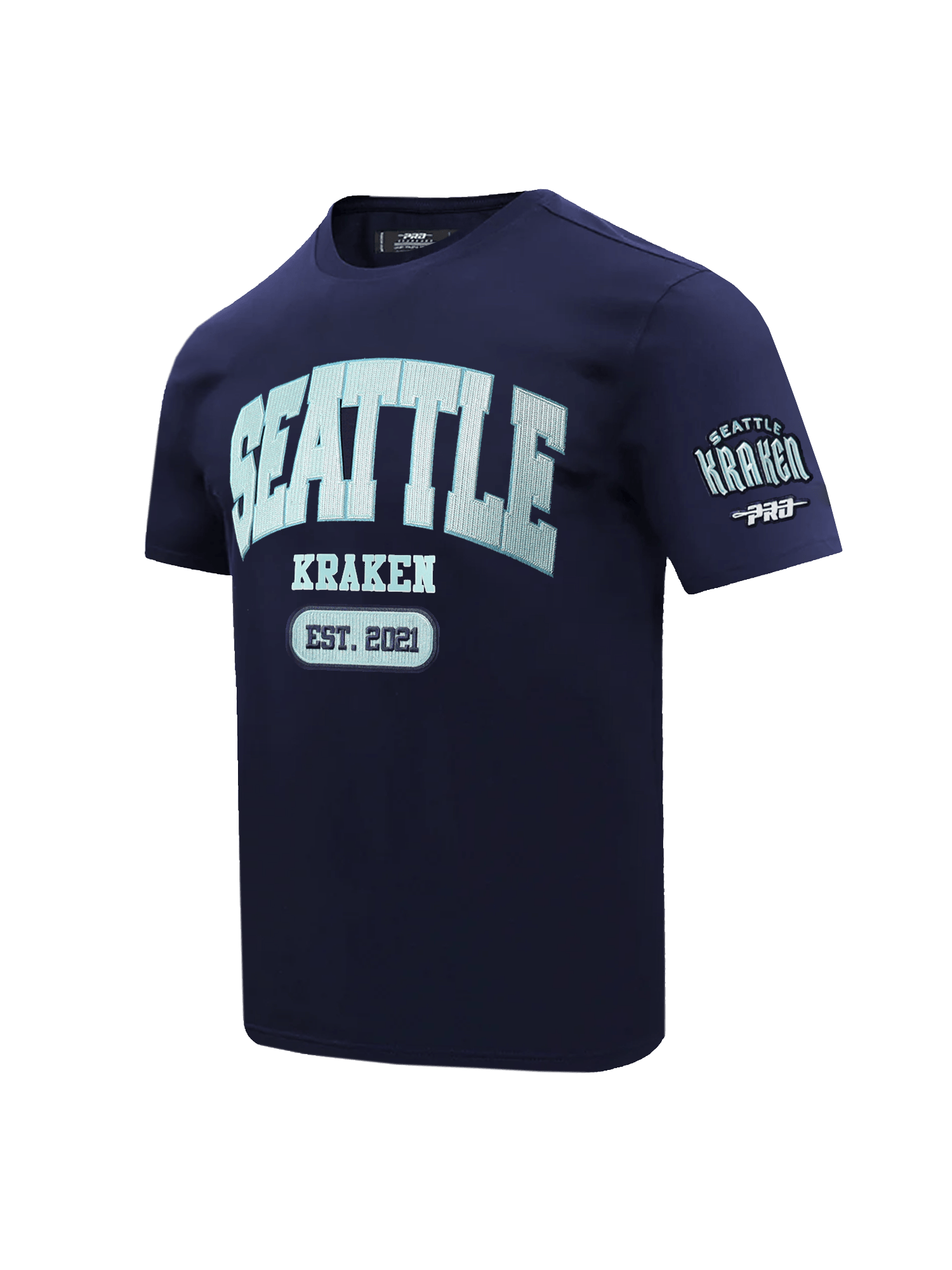 Pro Standard T-Shirts Seattle Kraken Pro Standard NHL City Arch Flex T-Shirt - Navy