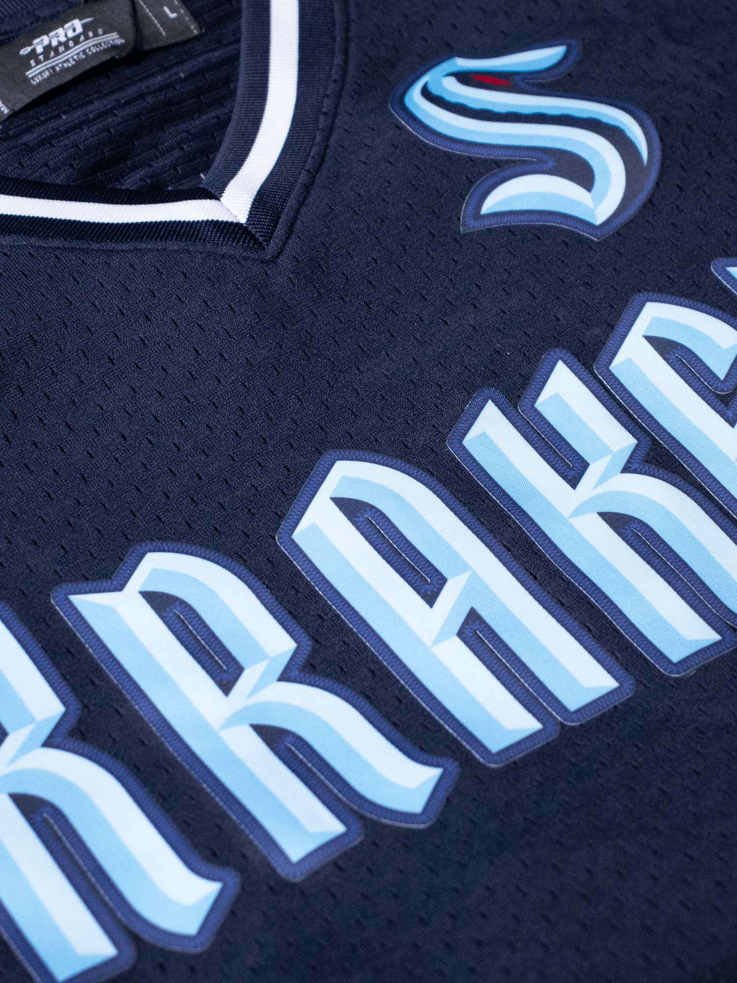 Pro Standard T-Shirts Seattle Kraken Pro Standard NHL Team Mesh Short Sleeve - Navy