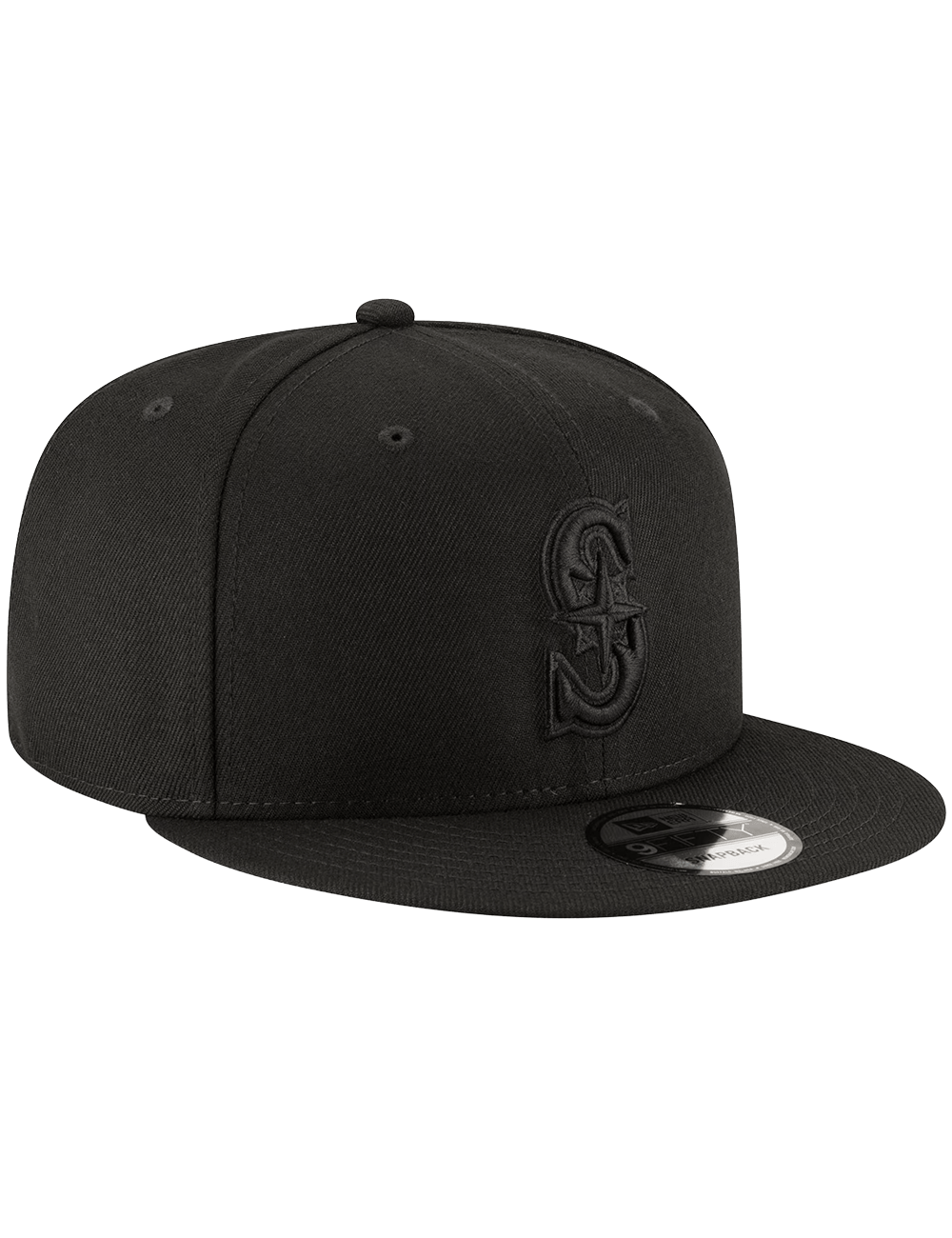 New Era Caps OSFA Seattle Mariners New Era MLB Black On Black 9FIFTY Snapback Hat