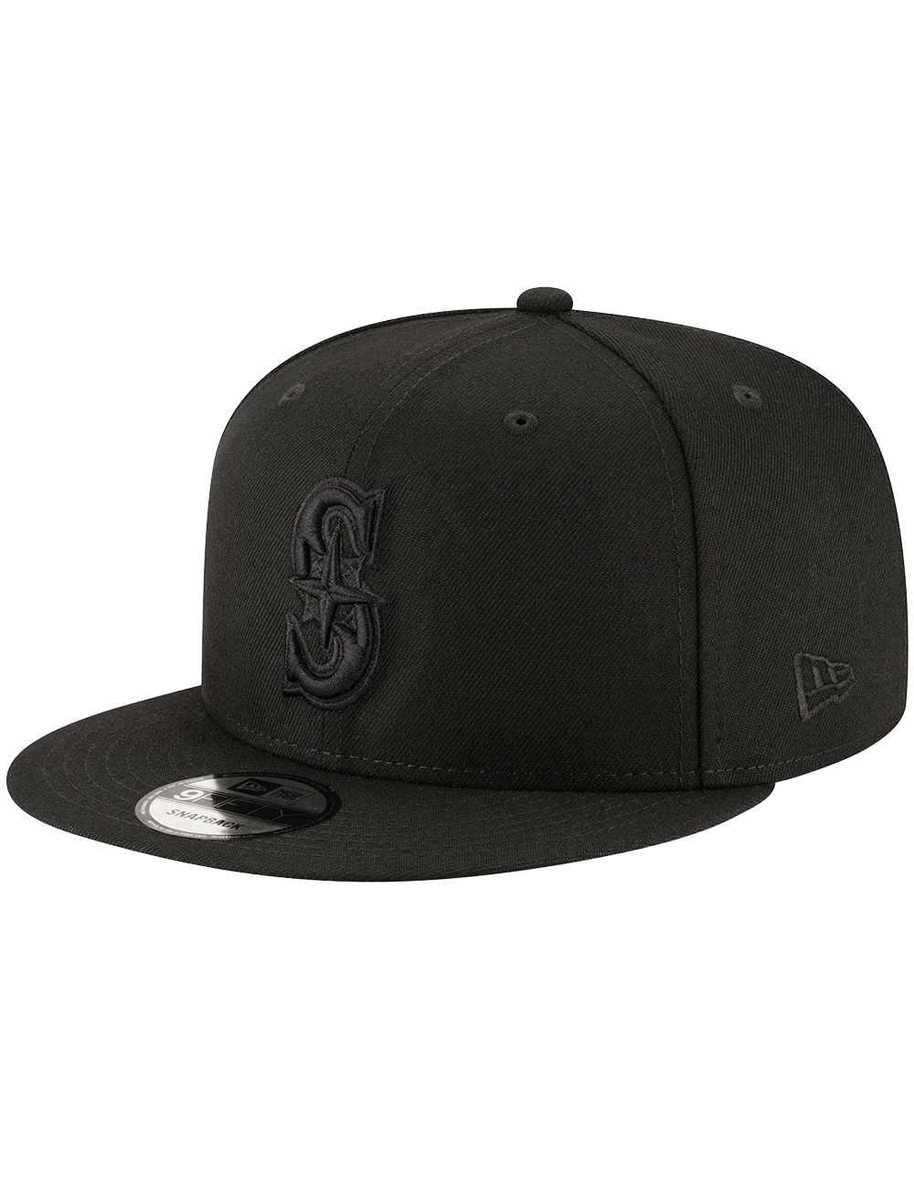 New Era Caps OSFA Seattle Mariners New Era MLB Black On Black 9FIFTY Snapback Hat