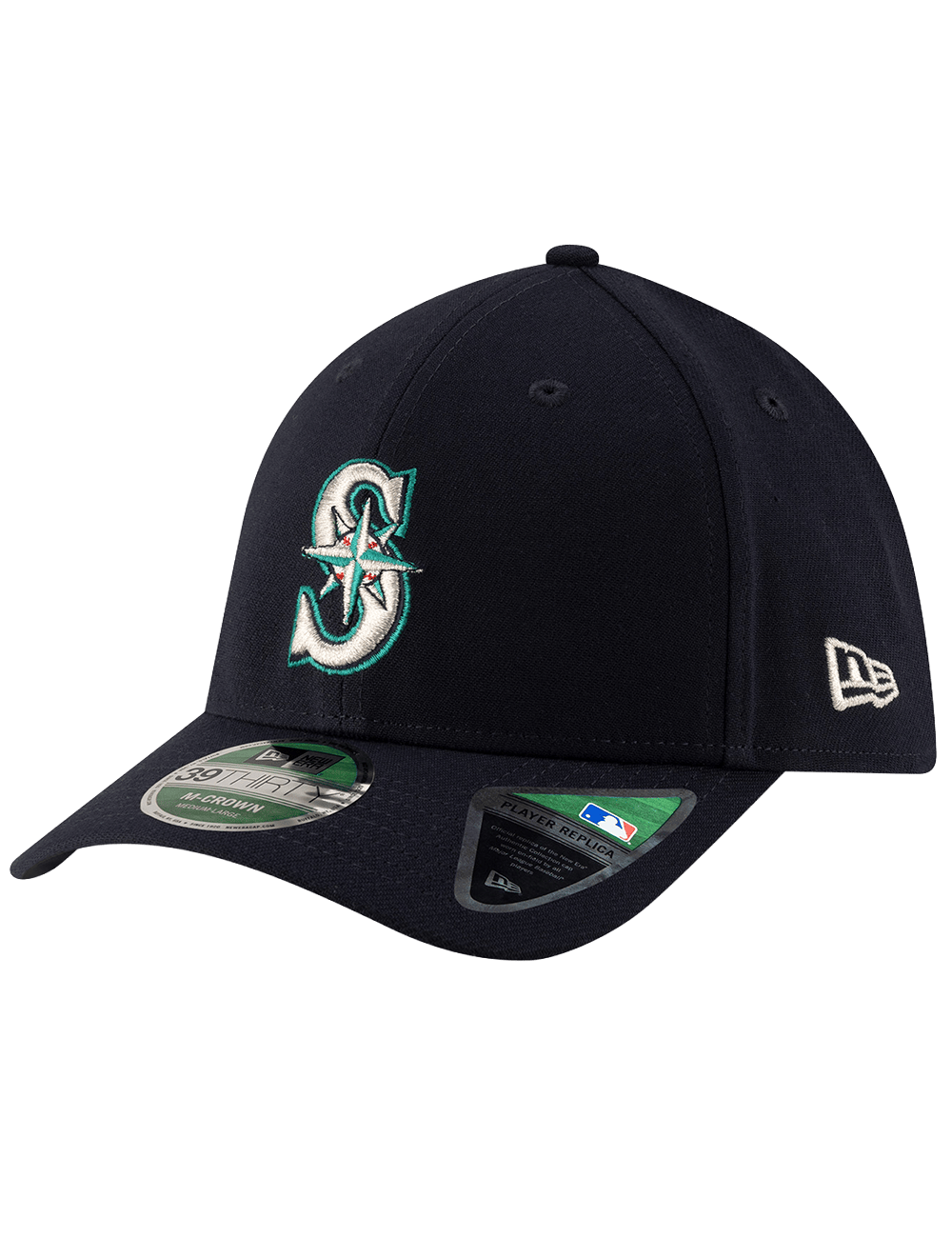 New Era Caps Seattle Mariners New Era MLB Player Replica 39THIRTY M-Crown Stretch-Fit Hat - Navy