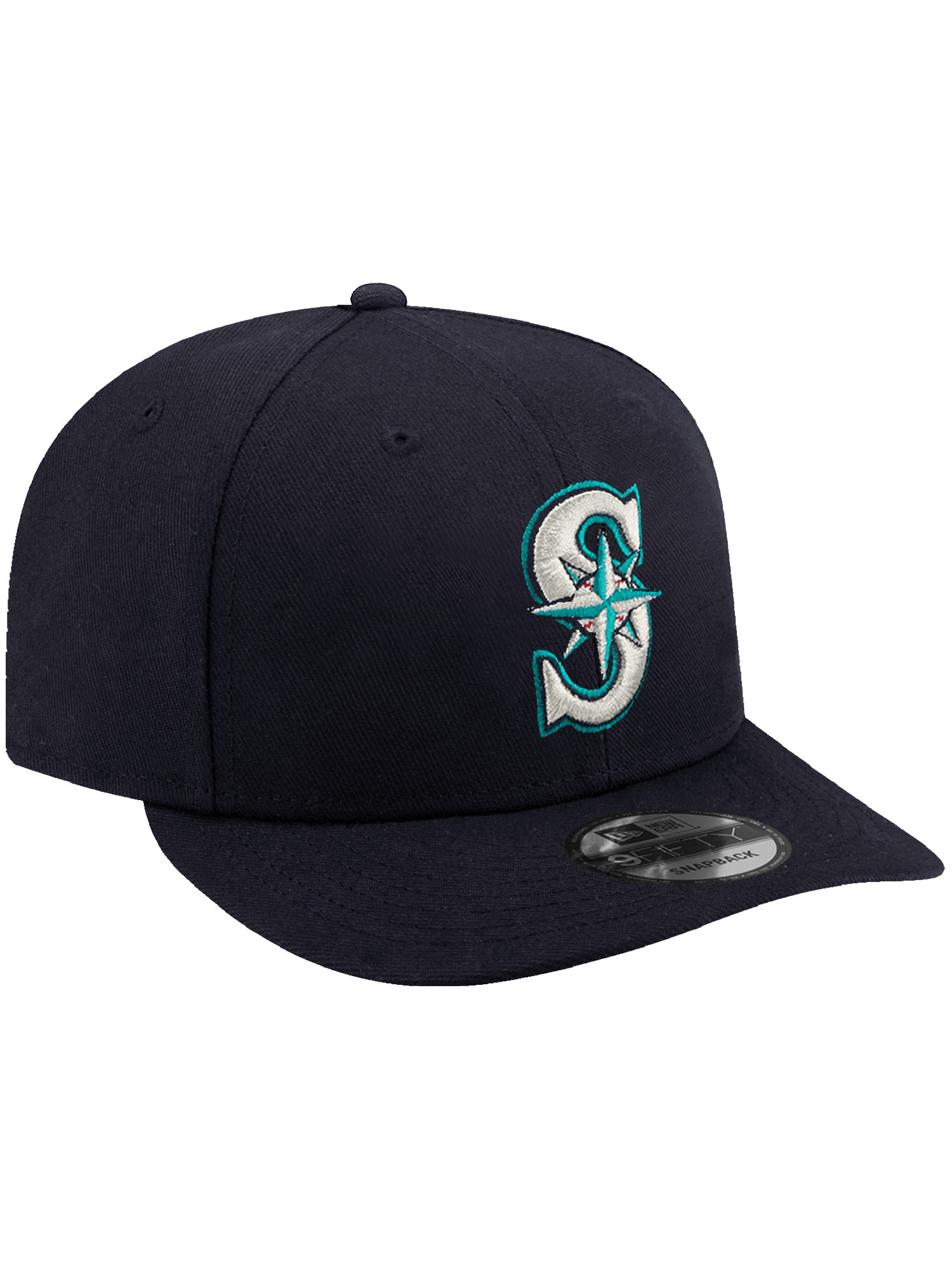 New Era Caps Seattle Mariners New Era MLB Team Pre-Curved 9FIFTY Snapback Hat - Navy