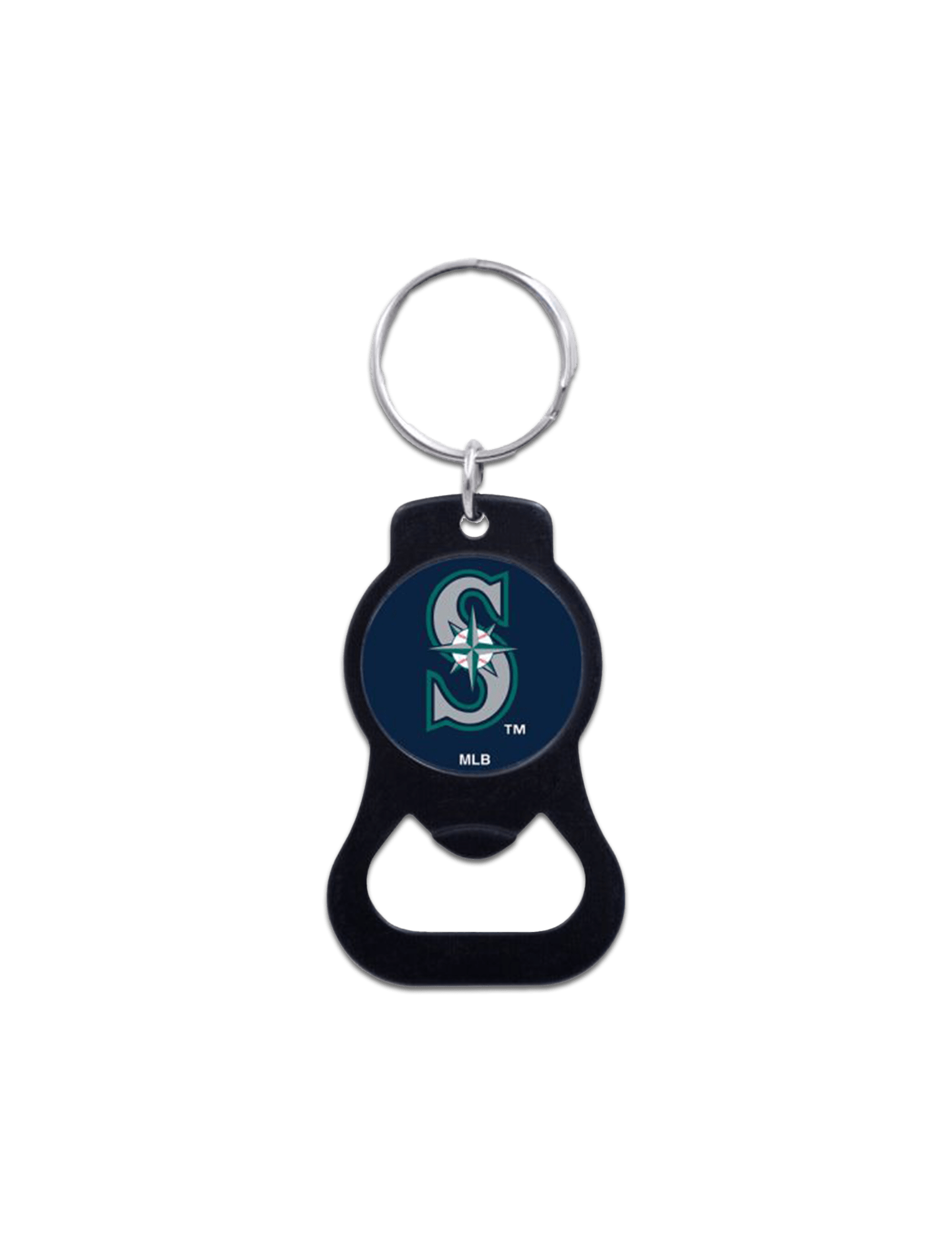 Wincraft Accessories Seattle Mariners Wincraft MLB Team Logo/Black Bottle Opener Key Ring