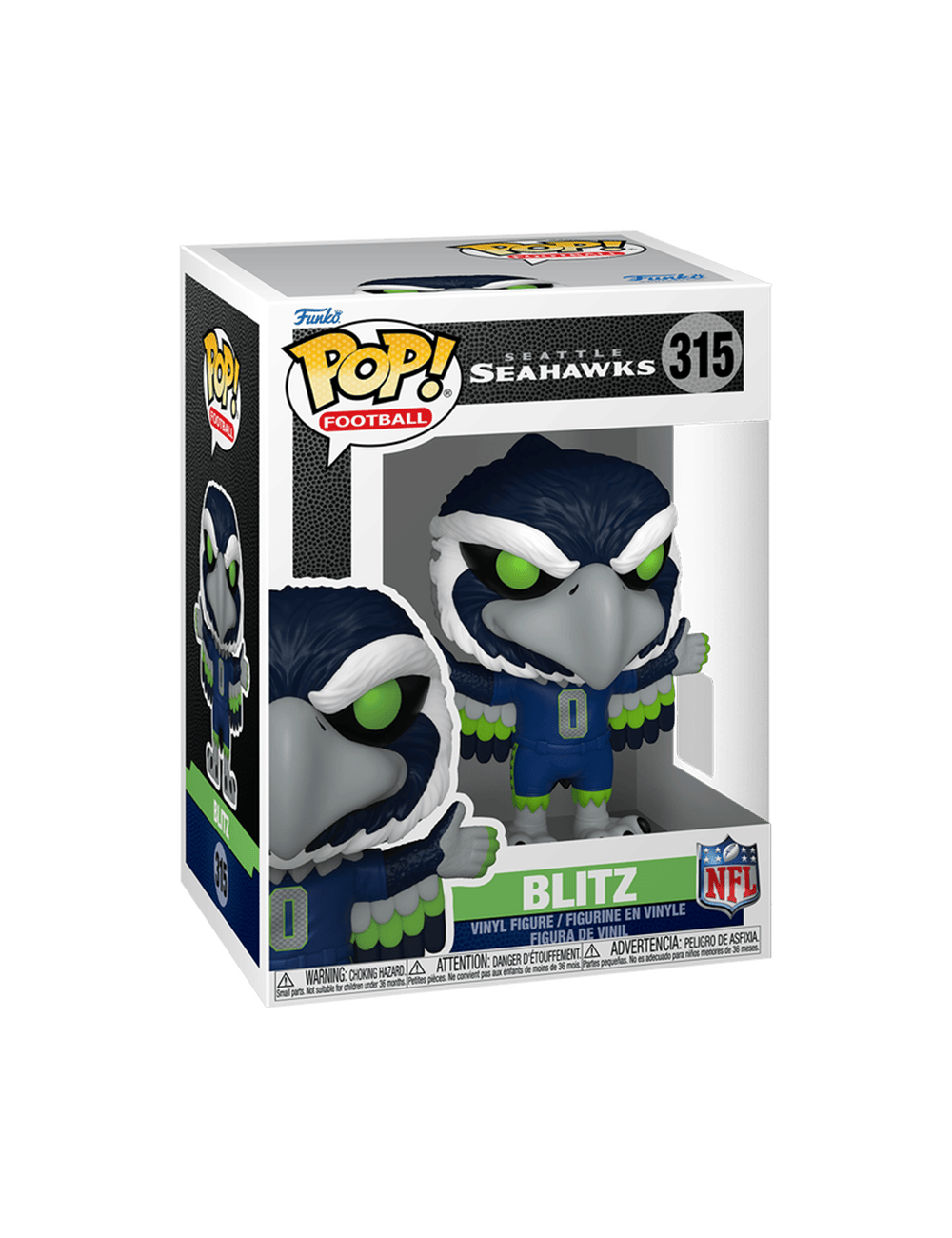 Funko Figures Seattle Seahawks Blitz Mascot Funko NFL Vinyl Pop Figure - 315