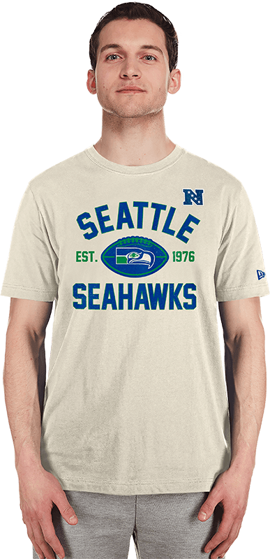 New Era T-Shirts Seattle Seahawks New Era NFL 24 Sideline Historic T-Shirt - Stone