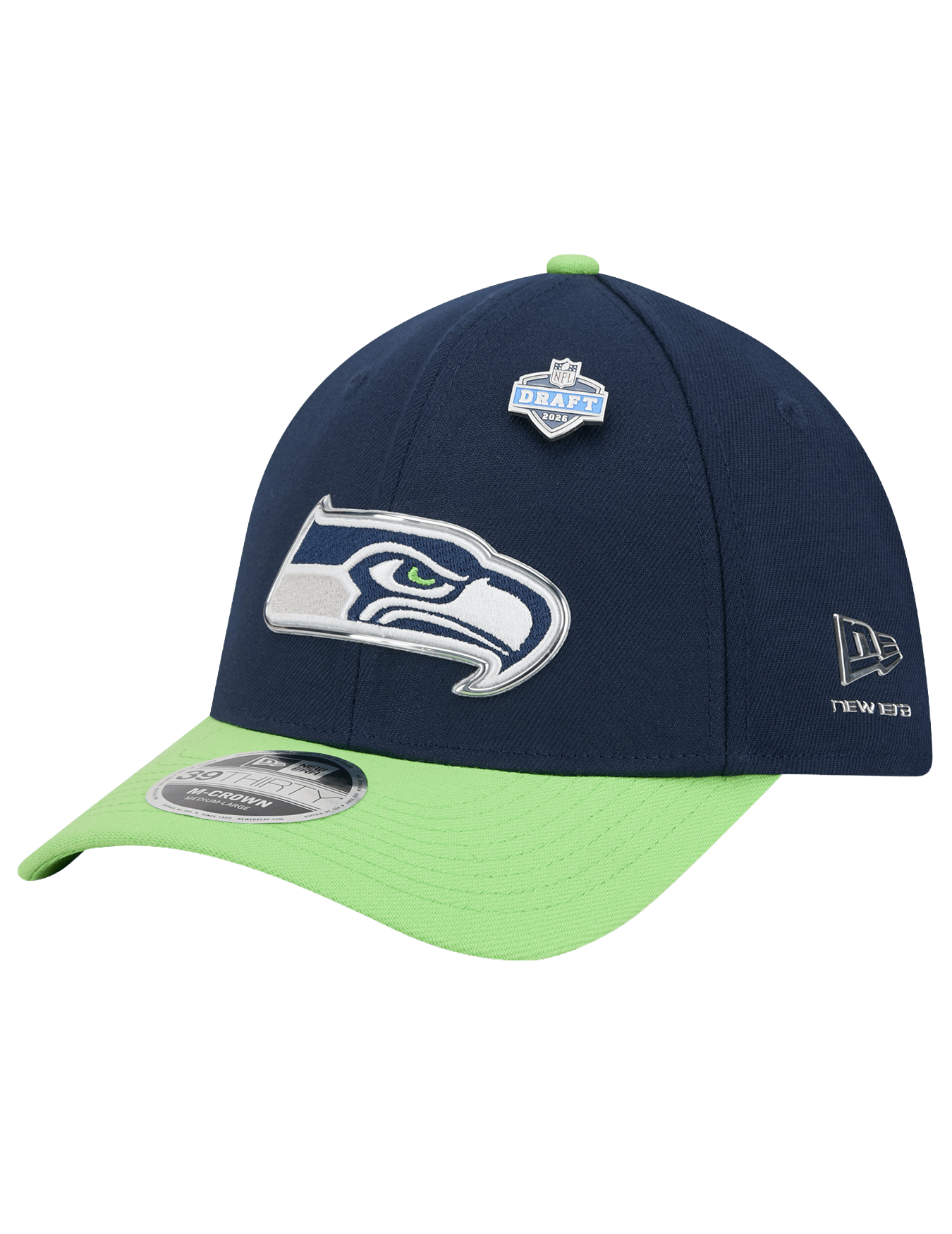 New Era Caps Seattle Seahawks New Era NFL Draft 26 39THIRTY M-Crown Stretch-Fit Hat