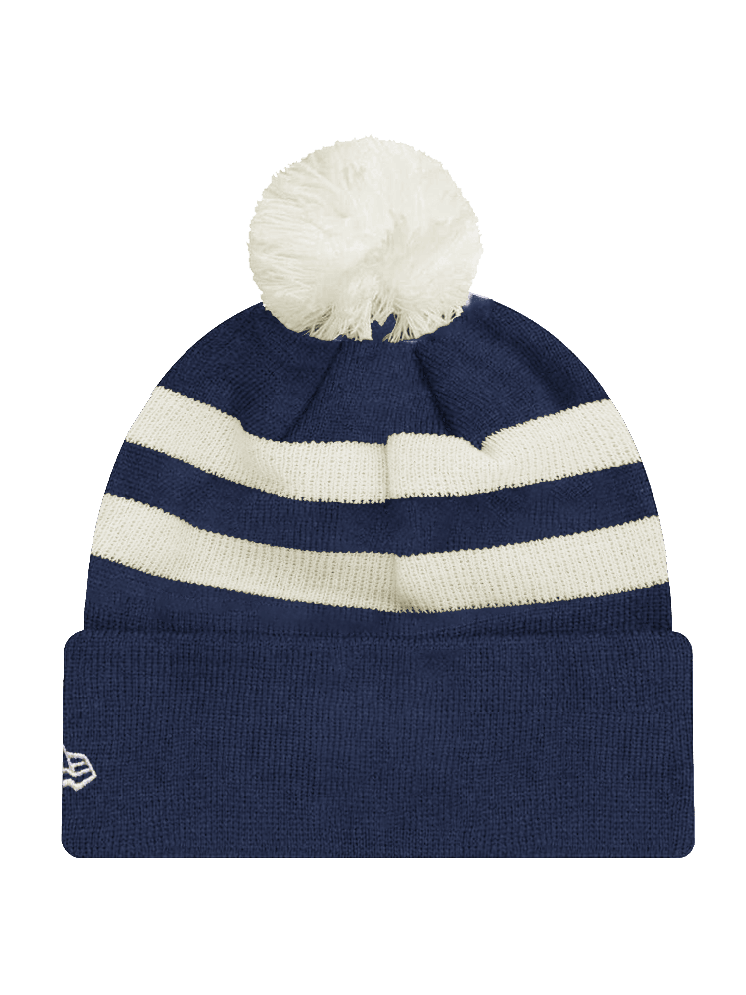 New Era Beanies Seattle Seahawks New Era NFL Ivory Stripe Pom Knit Beanie - Navy