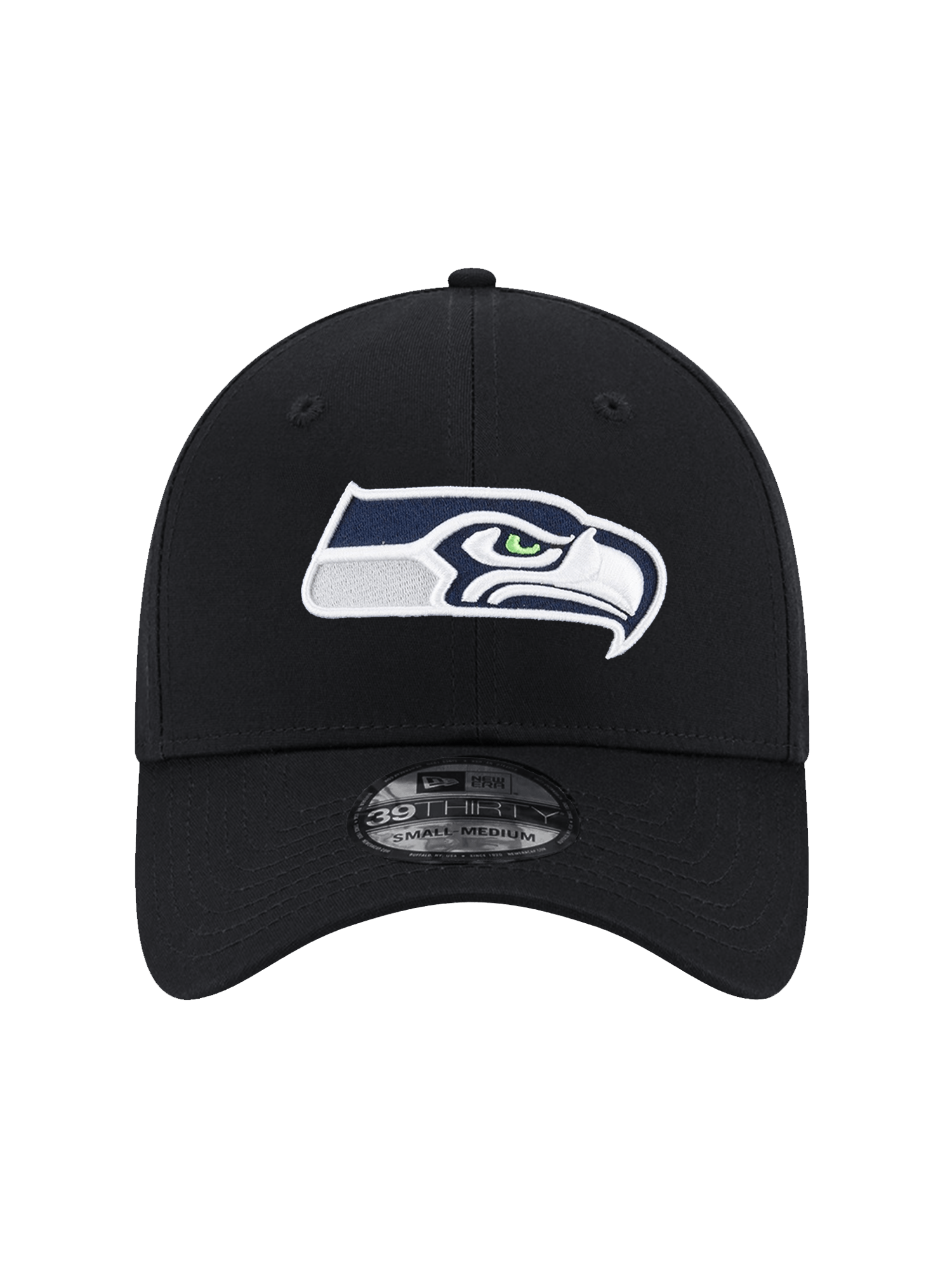 New Era Caps Seattle Seahawks New Era NFL Team 39THIRTY Stretch-Fit Hat - Black