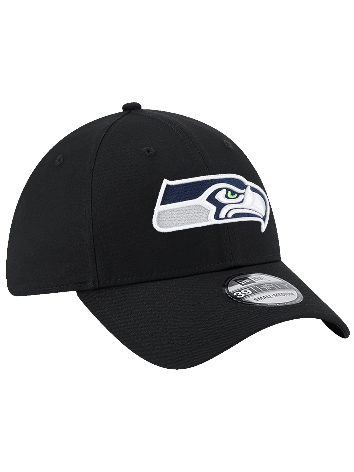 New Era Caps Seattle Seahawks New Era NFL Team 39THIRTY Stretch-Fit Hat - Black