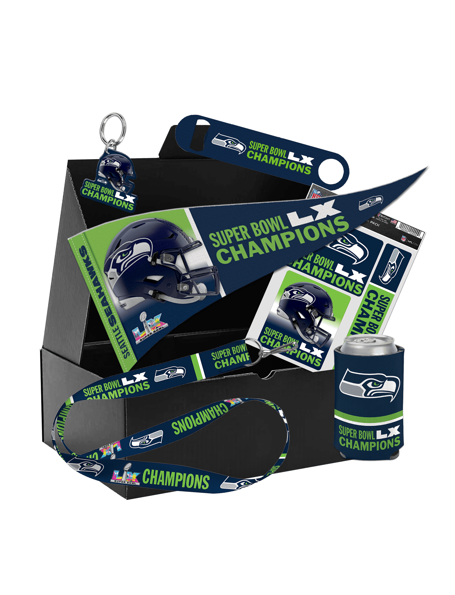 US Sports HQ Gift Boxes Seattle Seahawks NFL Super Bowl LX Accessories Gift Box