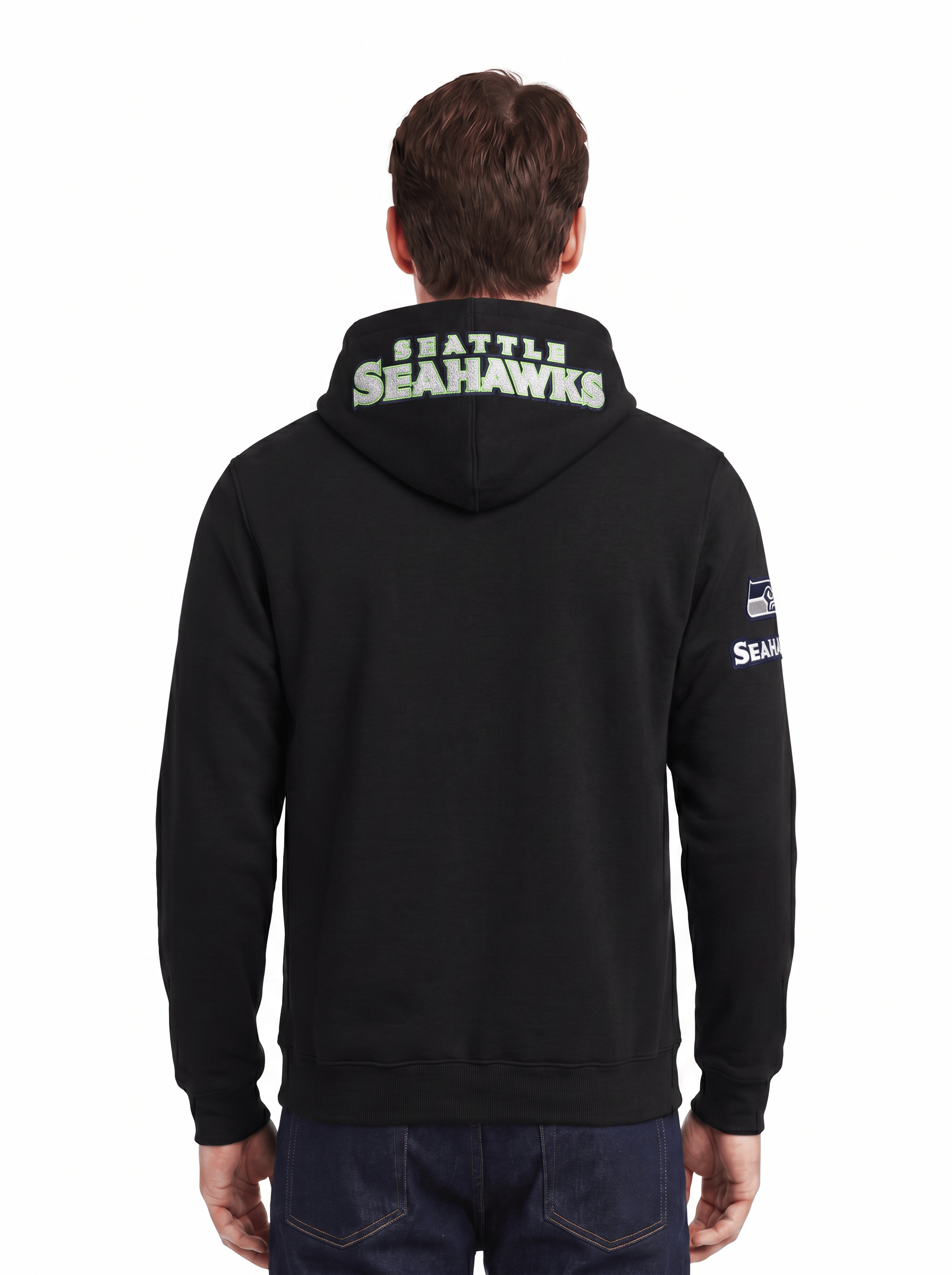 Pro Standard Jumpers Seattle Seahawks Pro Standard NFL Team Chenille Flex Hoodie Jumper - Black