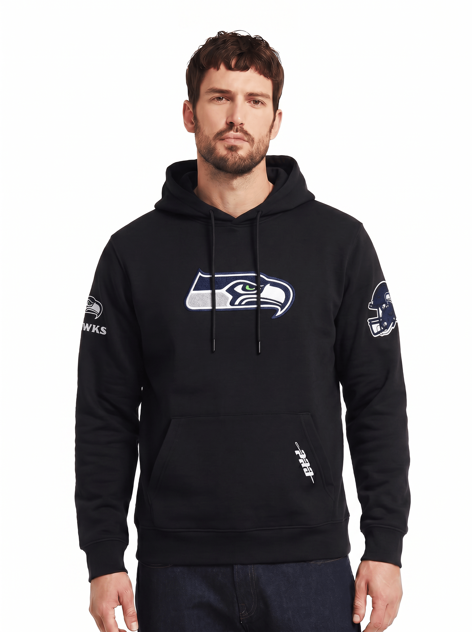 Pro Standard Jumpers Seattle Seahawks Pro Standard NFL Team Chenille Flex Hoodie Jumper - Black