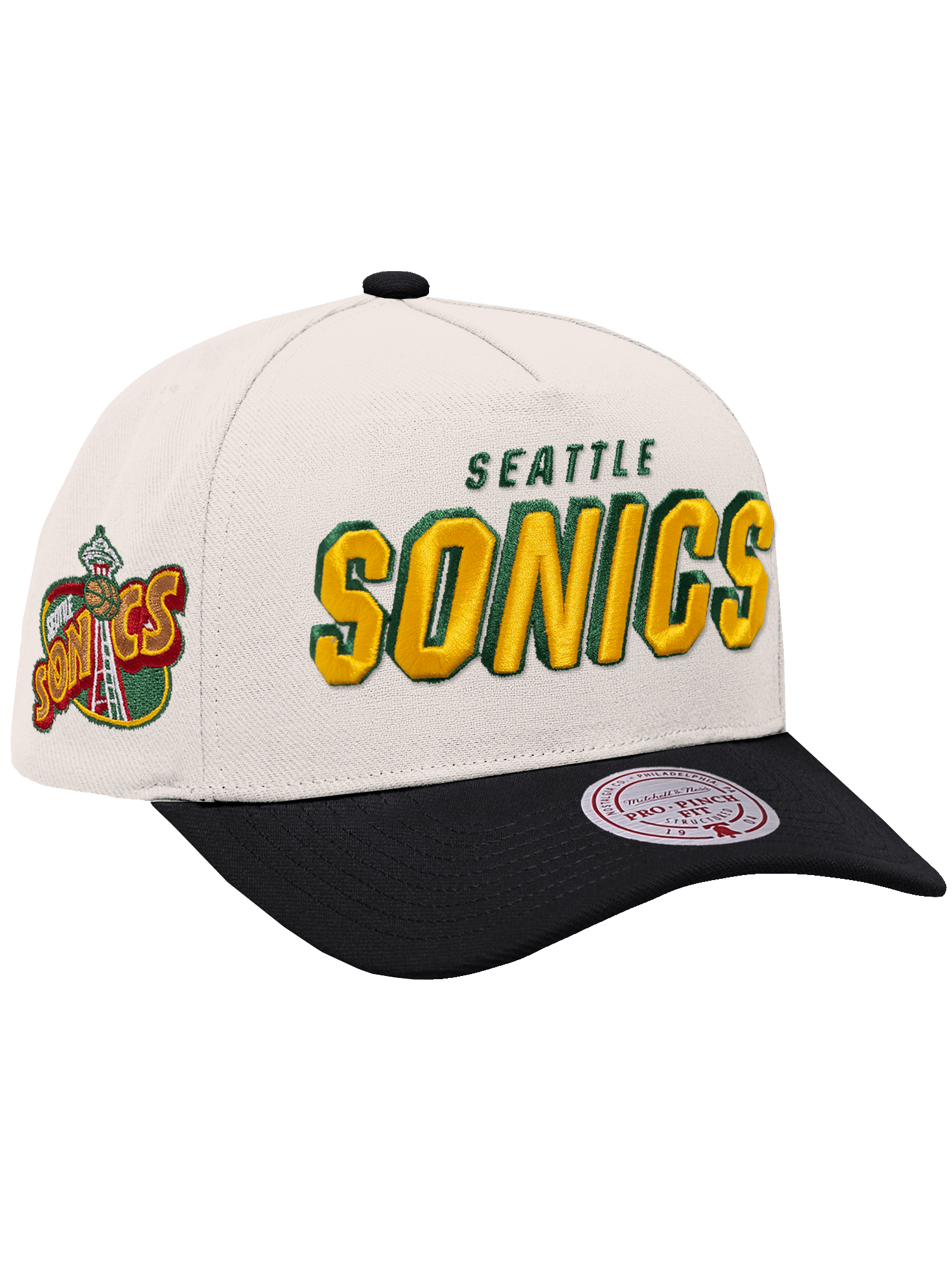 Mitchell And Ness Caps Seattle Supersonics Mitchell & Ness NBA HWC Draft Day Pro Pinch Snapback Hat