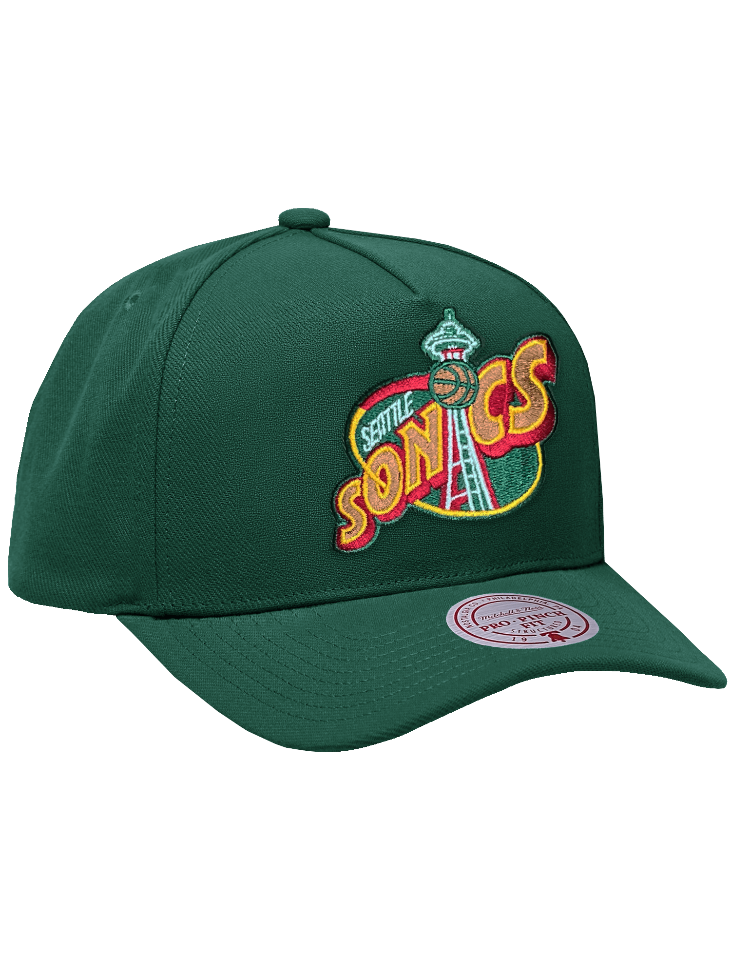 Mitchell And Ness Caps Seattle Supersonics Mitchell & Ness NBA HWC Pro Pinch Snapback Hat - Green