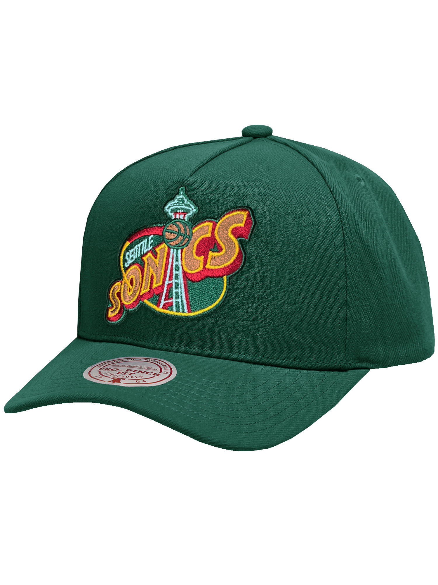 Mitchell And Ness Caps Seattle Supersonics Mitchell & Ness NBA HWC Pro Pinch Snapback Hat - Green