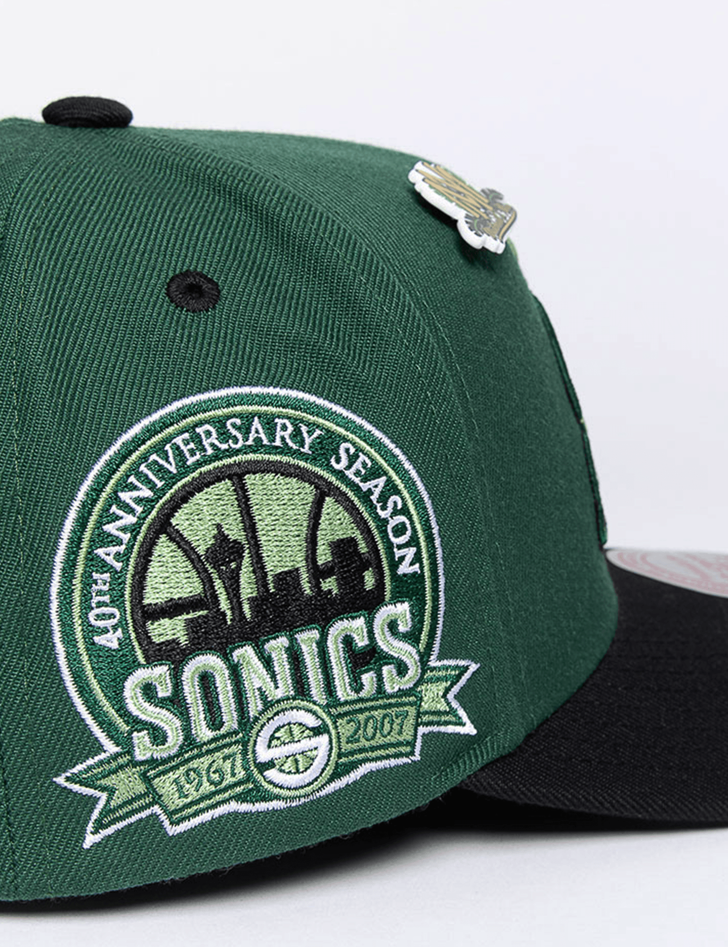 Mitchell And Ness Caps Seattle Supersonics Mitchell & Ness NBA Jungle Pro Crown Snapback Hat - Green