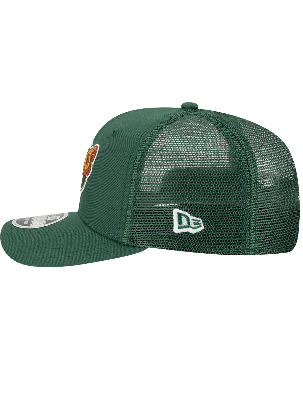 New Era Caps Seattle Supersonics New Era NBA HWC 9SEVENTY Trucker Stretch Snapback Hat - Dark Green