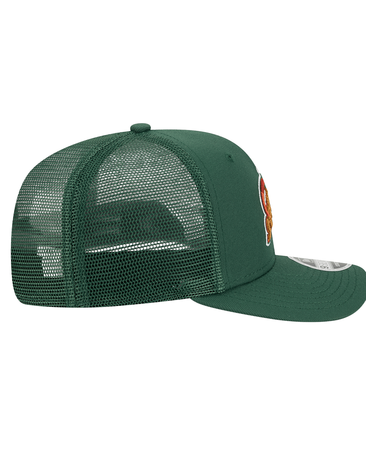 New Era Caps Seattle Supersonics New Era NBA HWC 9SEVENTY Trucker Stretch Snapback Hat - Dark Green