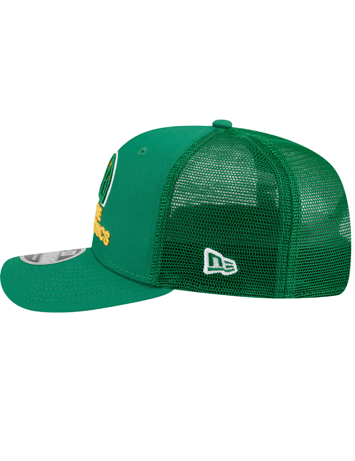 New Era Caps Seattle Supersonics New Era NBA HWC 9SEVENTY Trucker Stretch Snapback Hat - Light Green