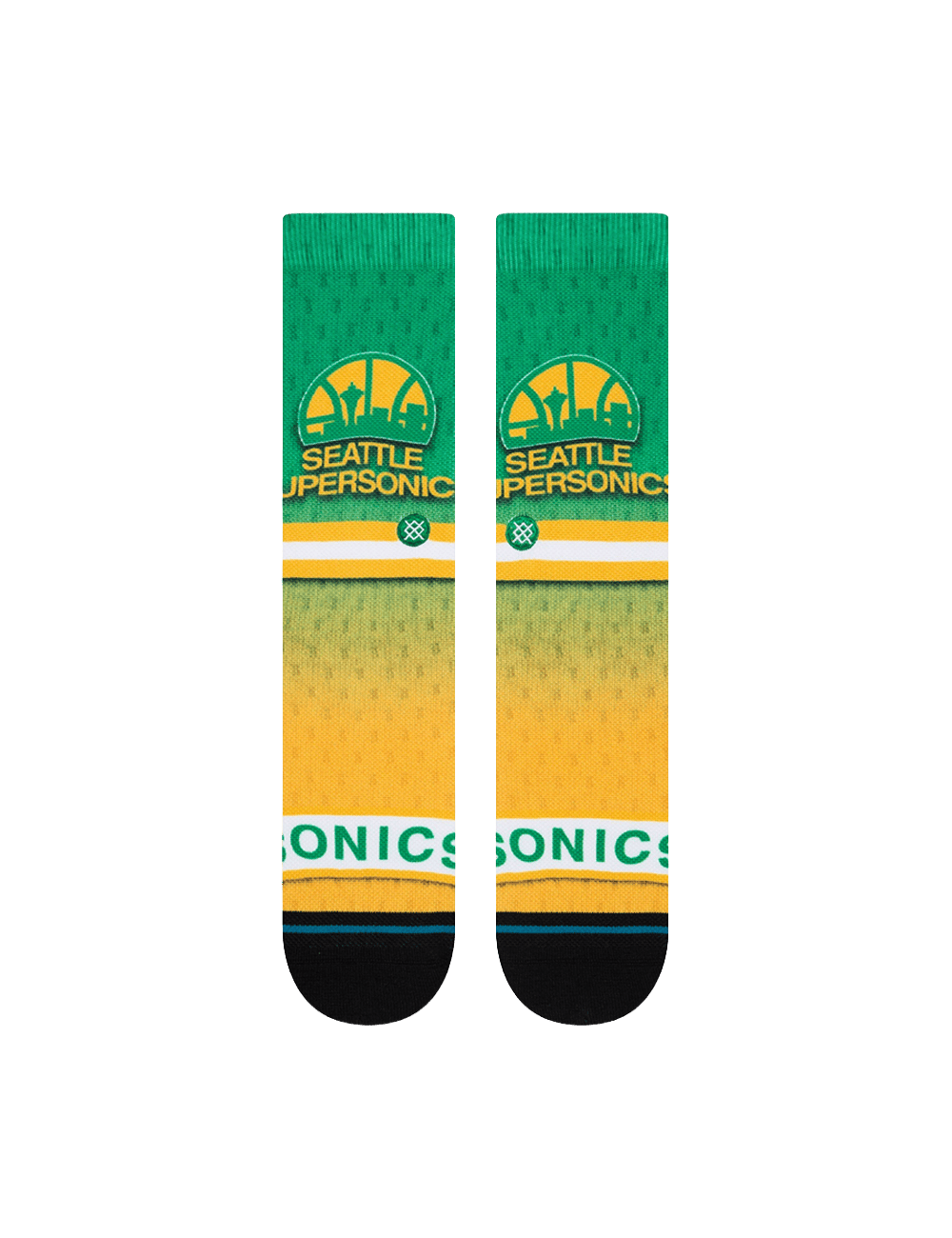 Stance Socks Large (9-12 US) Seattle Supersonics Stance NBA HWC Throwback Grade Crew Socks