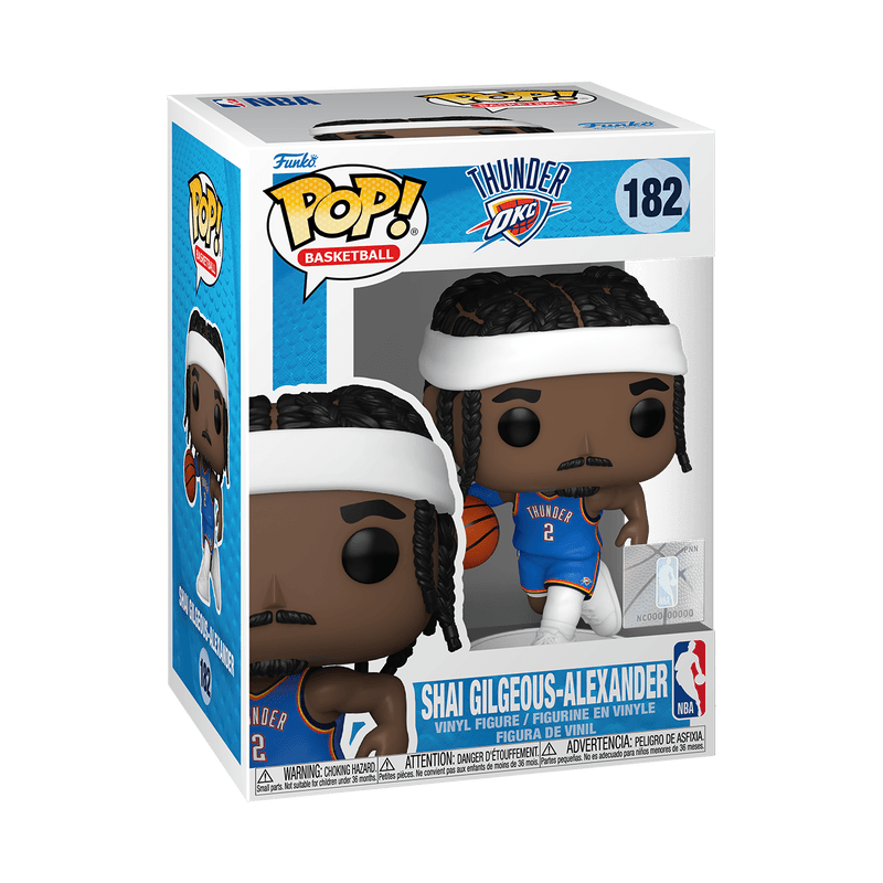 Funko Figures Shai Gilgeous-Alexander Oklahoma City Thunder Funko NBA 182 Pop Vinyl Figure