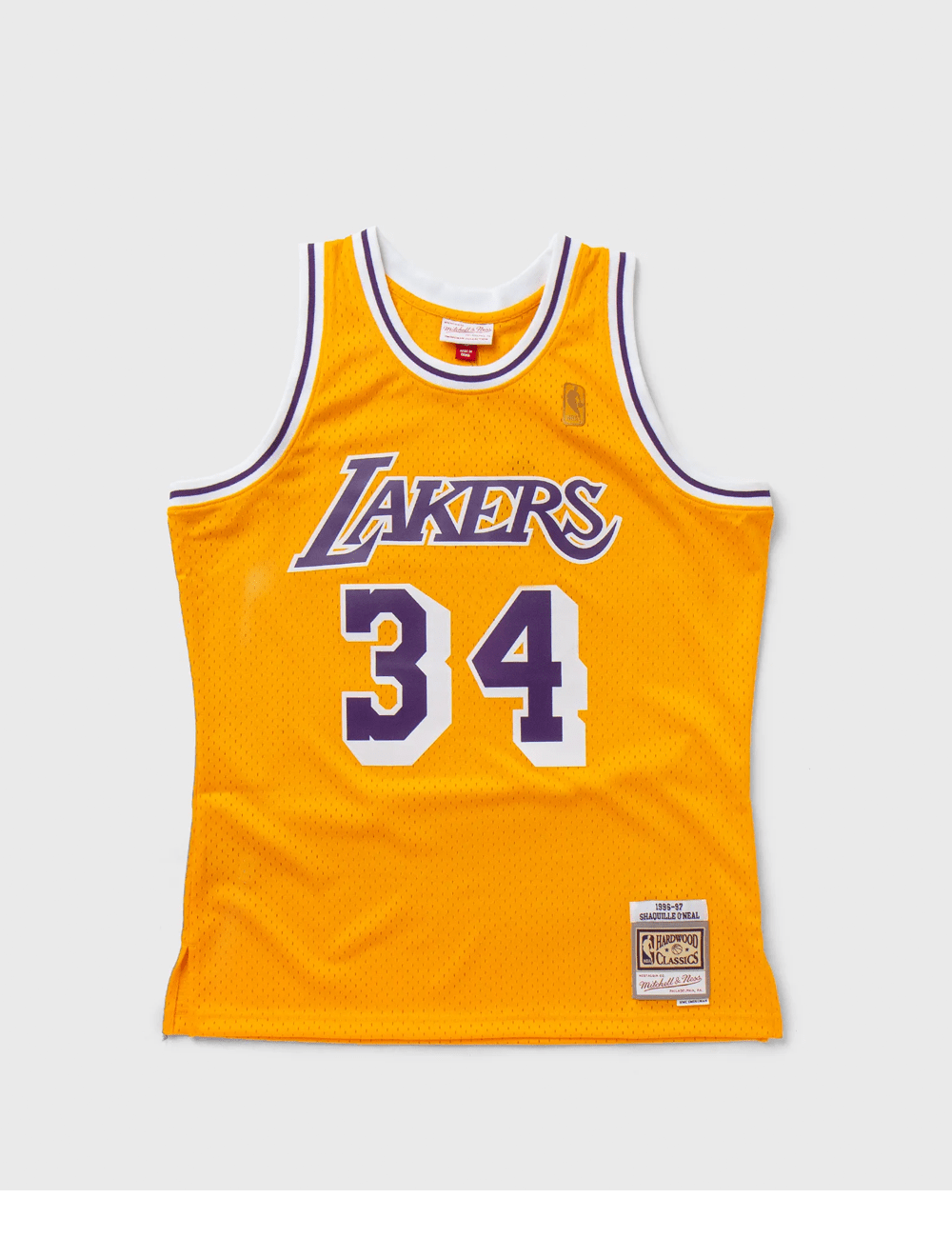 Mitchell And Ness Jerseys Shaquille O'Neal Los Angeles Lakers Mitchell & Ness NBA 96-97 Home HWC Swingman Jersey - Yellow