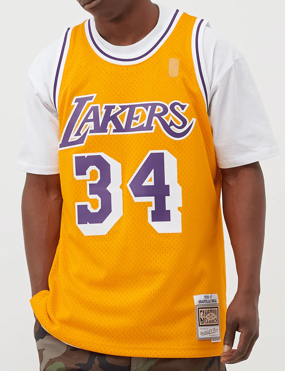 Mitchell And Ness Jerseys Shaquille O'Neal Los Angeles Lakers Mitchell & Ness NBA 96-97 Home HWC Swingman Jersey - Yellow