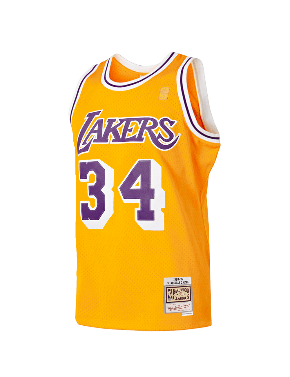 Mitchell And Ness Jerseys Shaquille O'Neal Los Angeles Lakers Mitchell & Ness NBA 96-97 Home HWC Swingman Jersey - Yellow