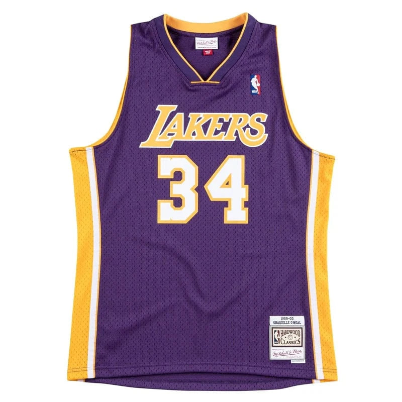 Mitchell And Ness Jerseys Shaquille O'Neal Los Angeles Lakers Mitchell & Ness NBA 99 Swingman Jersey - Purple