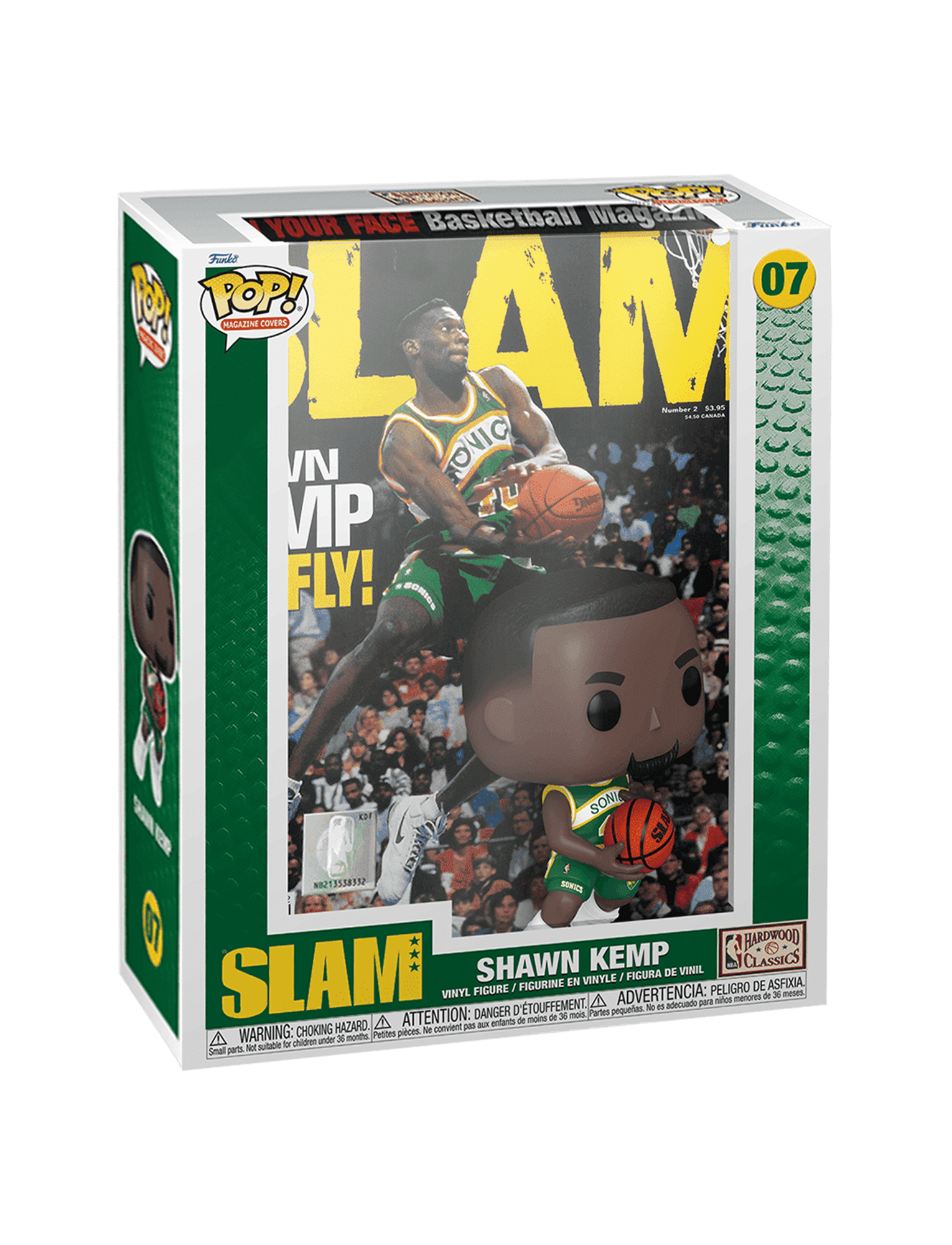 Funko Figures Shawn Kemp Seattle Supersonics Funko NBA Slam Magazine Pop Figure