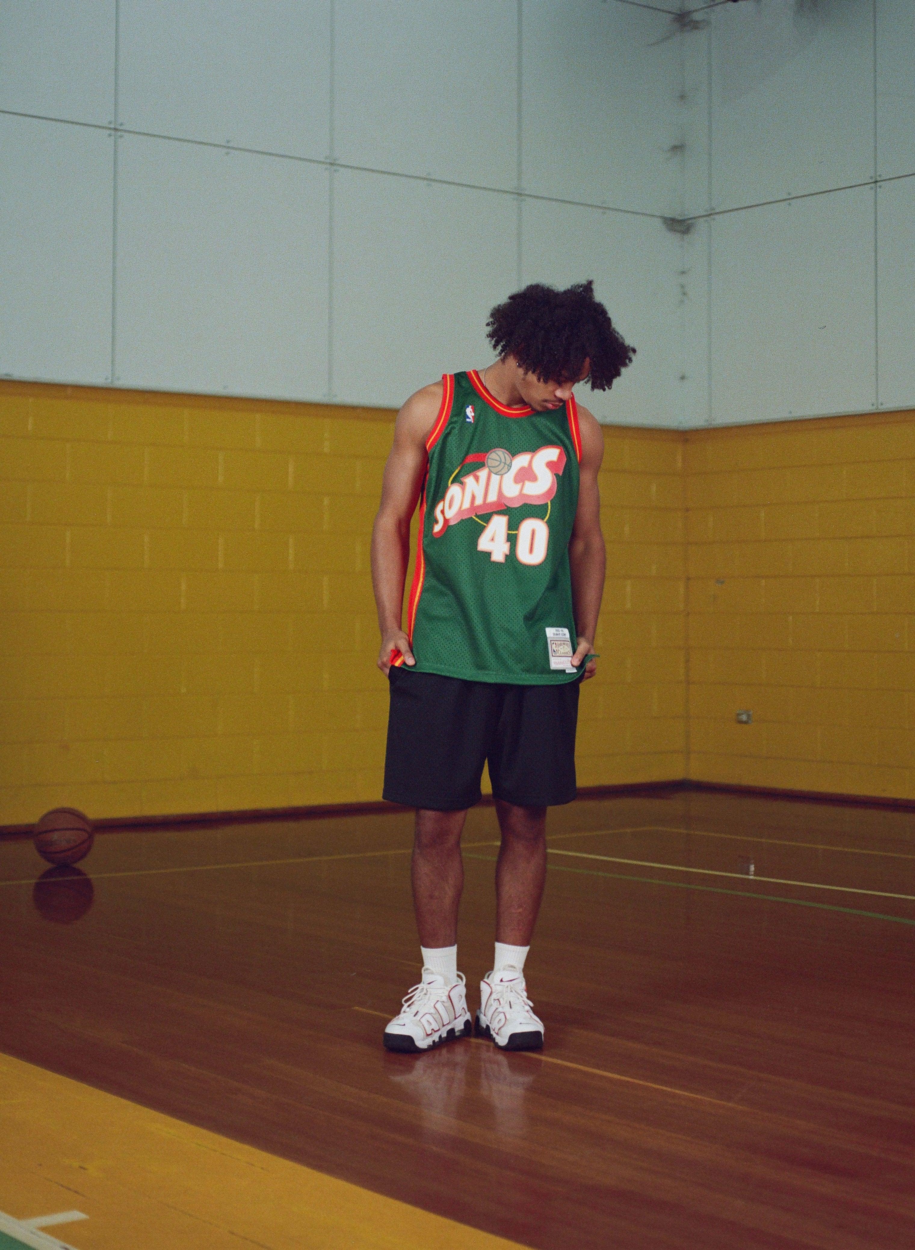 Mitchell And Ness Jerseys Shawn Kemp Seattle Supersonics Mitchell & Ness NBA 95-96 HWC Swingman Jersey - Green