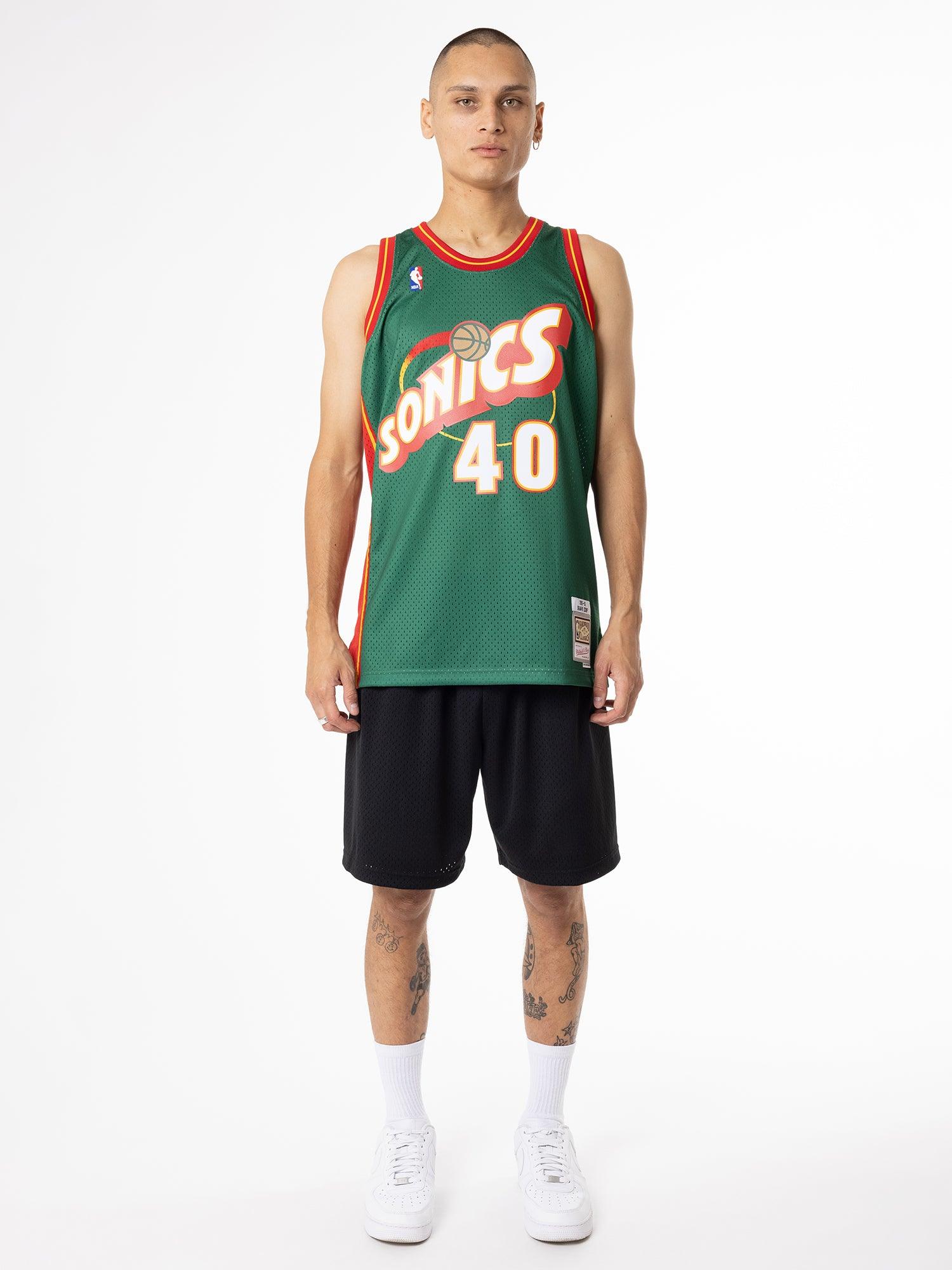 Mitchell And Ness Jerseys Shawn Kemp Seattle Supersonics Mitchell & Ness NBA 95-96 HWC Swingman Jersey - Green