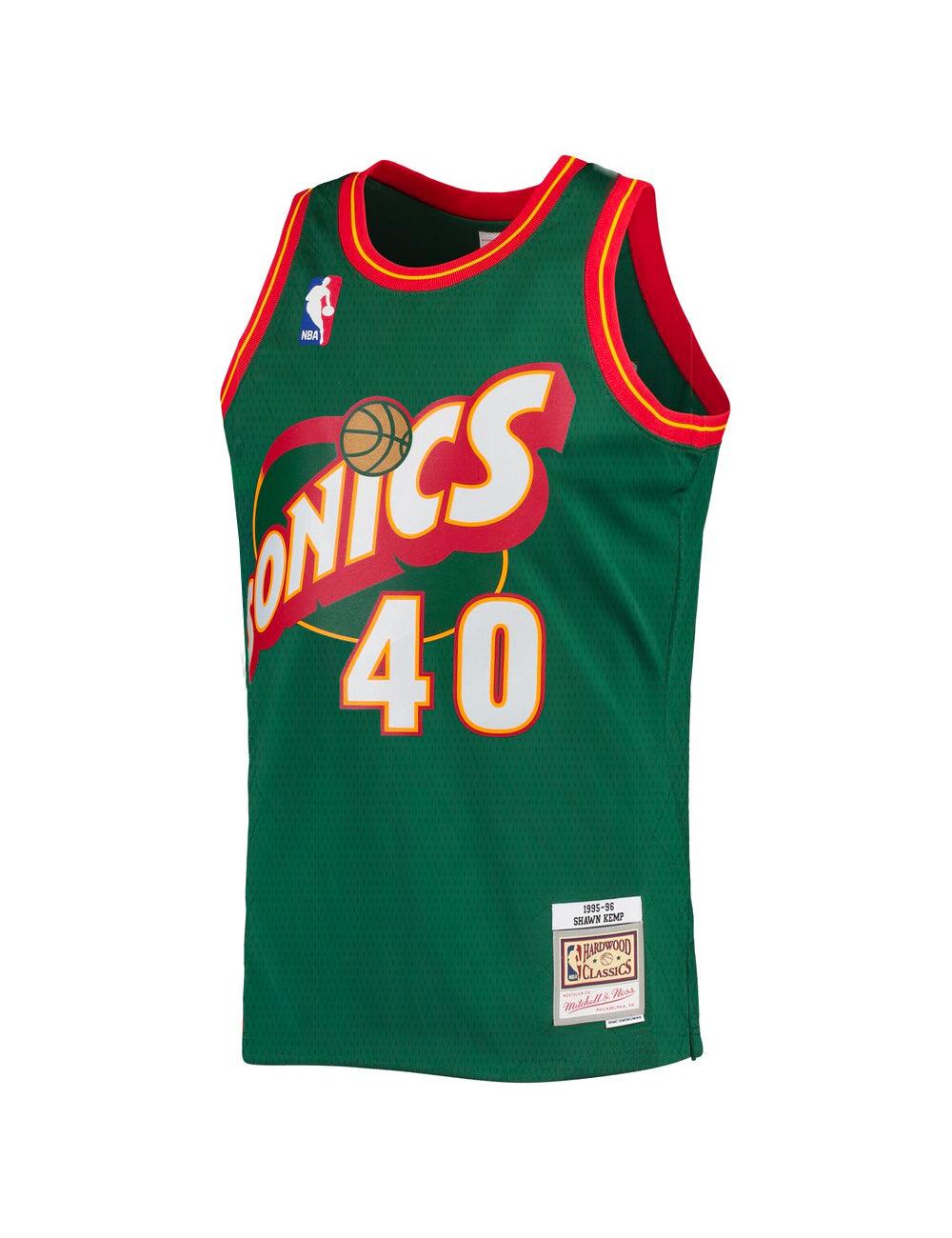 Mitchell And Ness Jerseys Shawn Kemp Seattle Supersonics Mitchell & Ness NBA 95-96 HWC Swingman Jersey - Green