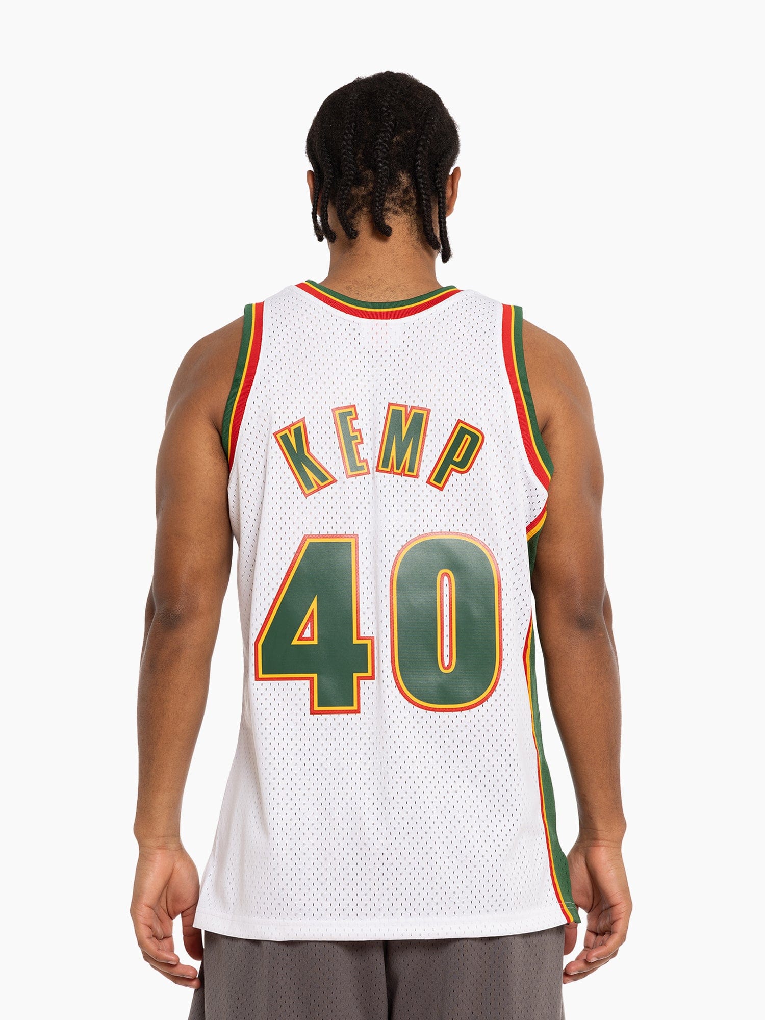 Mitchell And Ness Jerseys Shawn Kemp Seattle Supersonics Mitchell & Ness NBA 95-96 Swingman Jersey - White