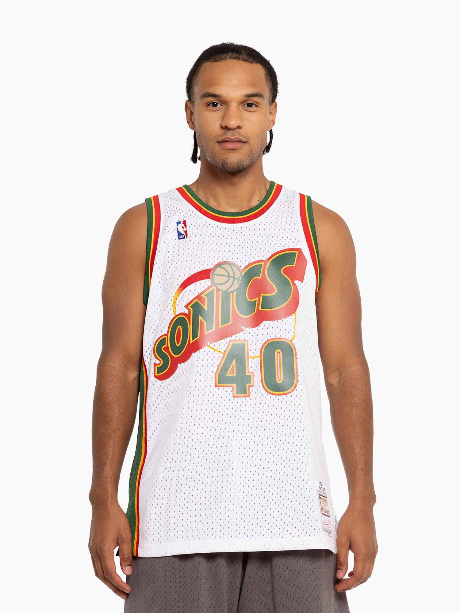 Mitchell And Ness Jerseys Shawn Kemp Seattle Supersonics Mitchell & Ness NBA 95-96 Swingman Jersey - White