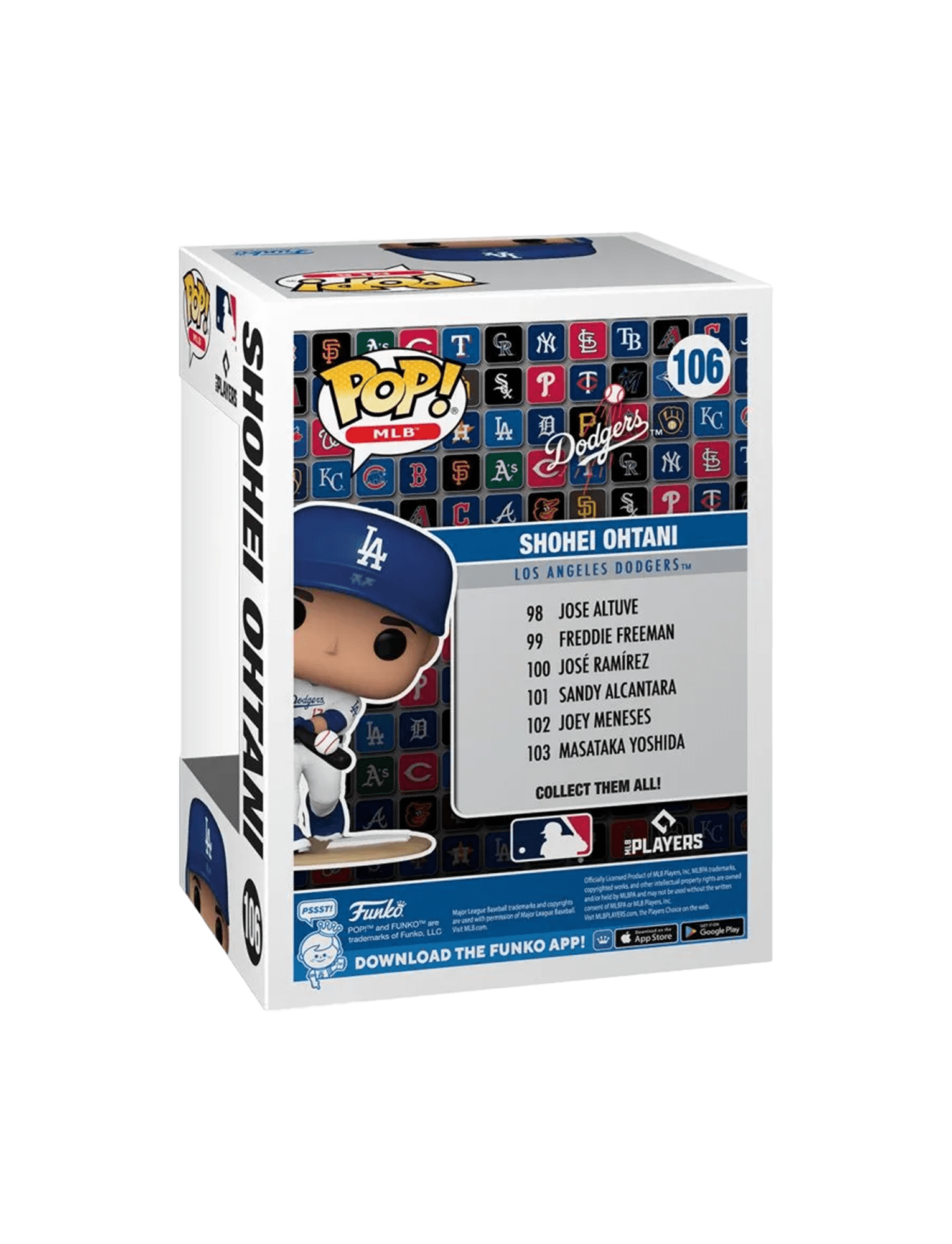 Funko Figures Shohei Ohtani Los Angeles Dodgers Funko MLB 106 Pop Vinyl Figure