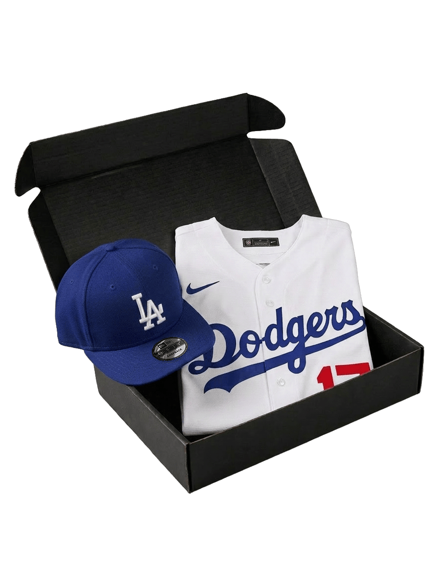 US Sports HQ Gift Boxes Shohei Ohtani Los Angeles Dodgers MLB Jersey & 9FIFTY Snapback Hat Gift Box