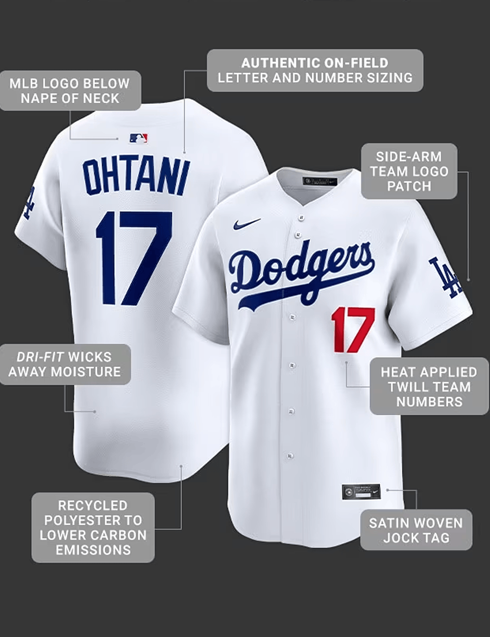 Nike Jerseys Shohei Ohtani Los Angeles Dodgers Nike MLB Home Limited Jersey - White