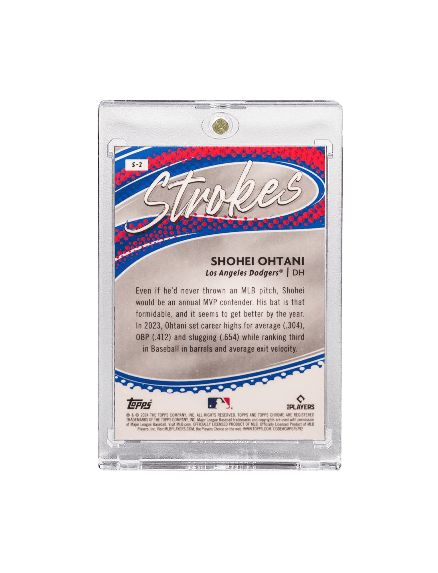 Topps Cards Shohei Ohtani Los Angeles Dodgers Topps MLB Chrome 24 Strokes Insert Card