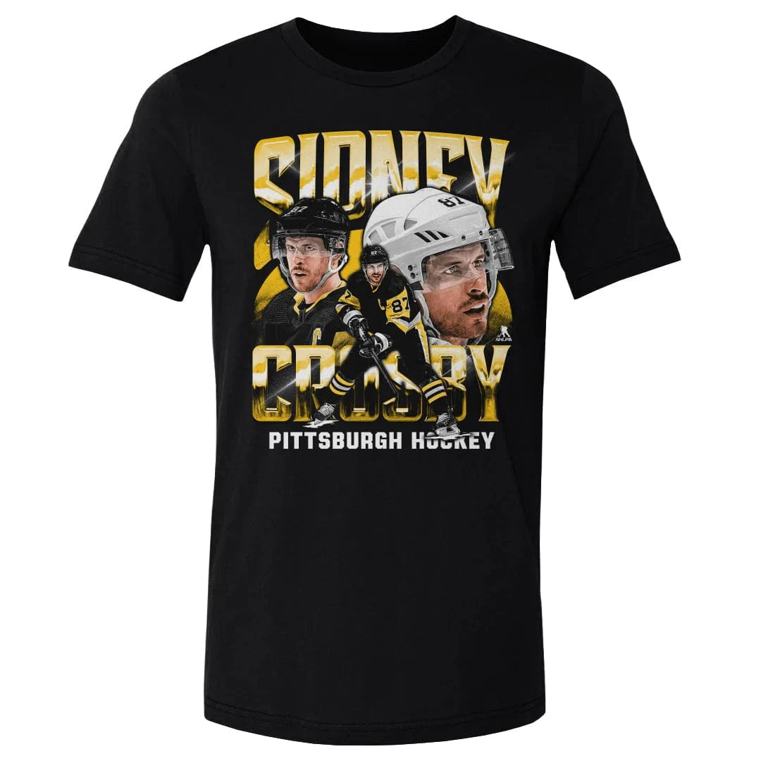 500 Level T-Shirts Sidney Crosby Pittsburgh Penguins 500 Level NHL Vintage Player T-Shirt - Black