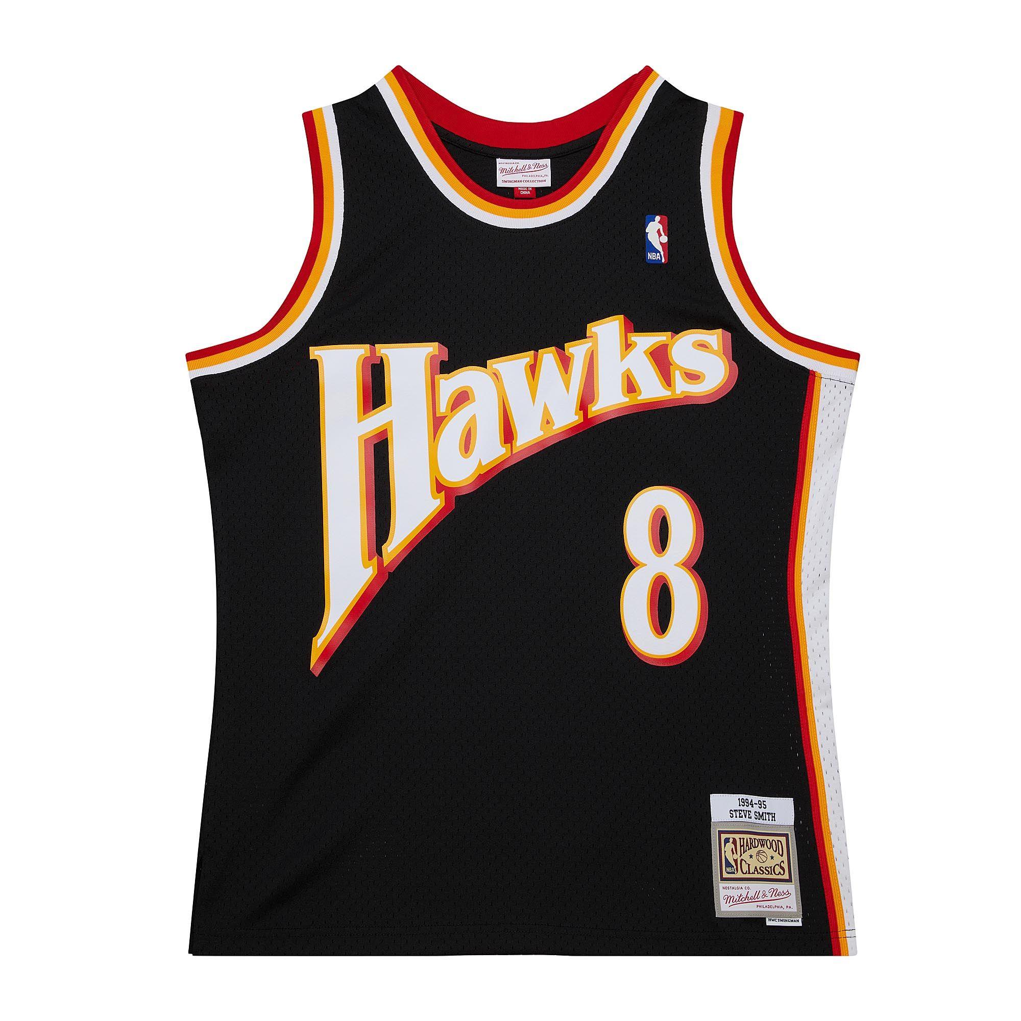 Steve Smith Atlanta Hawks Mitchell & Ness NBA 94-95 Swingman Jersey - Black